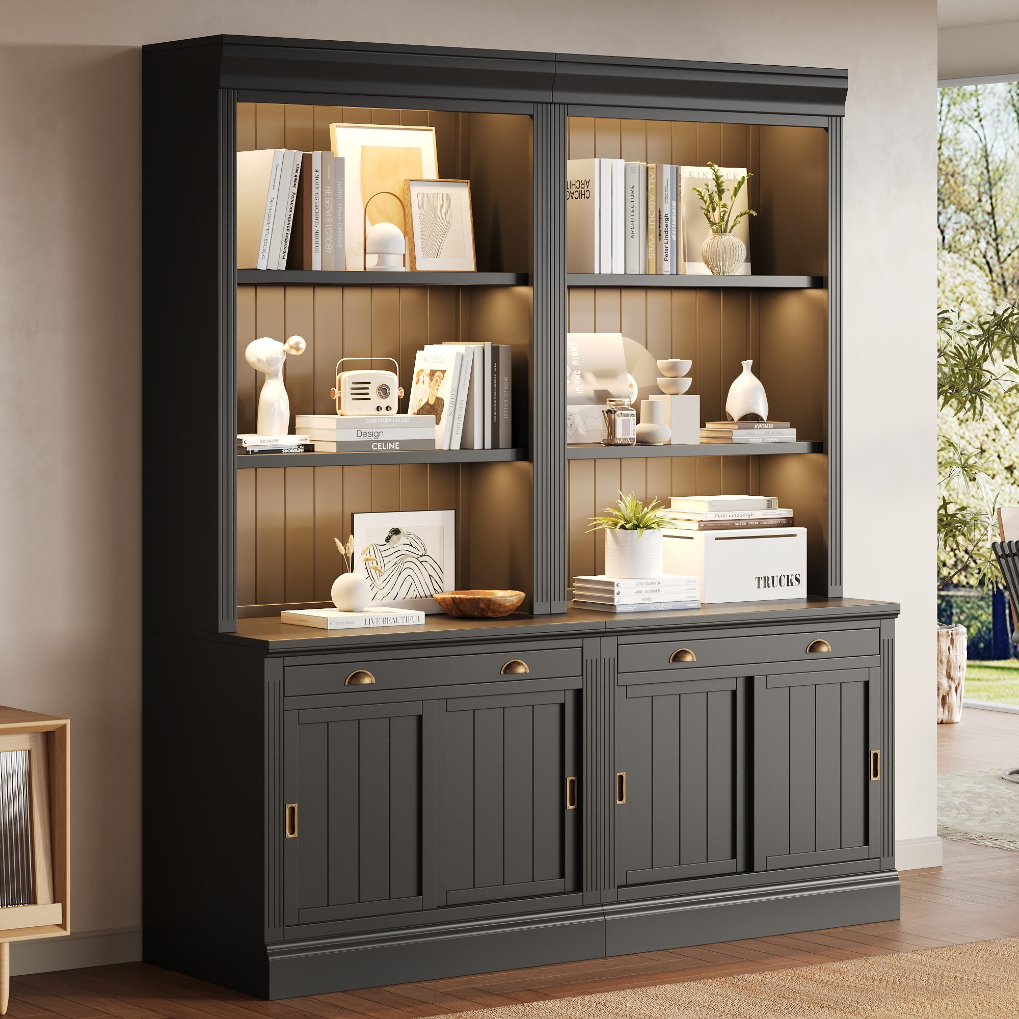 Bookshelf Suite With LED Lighting