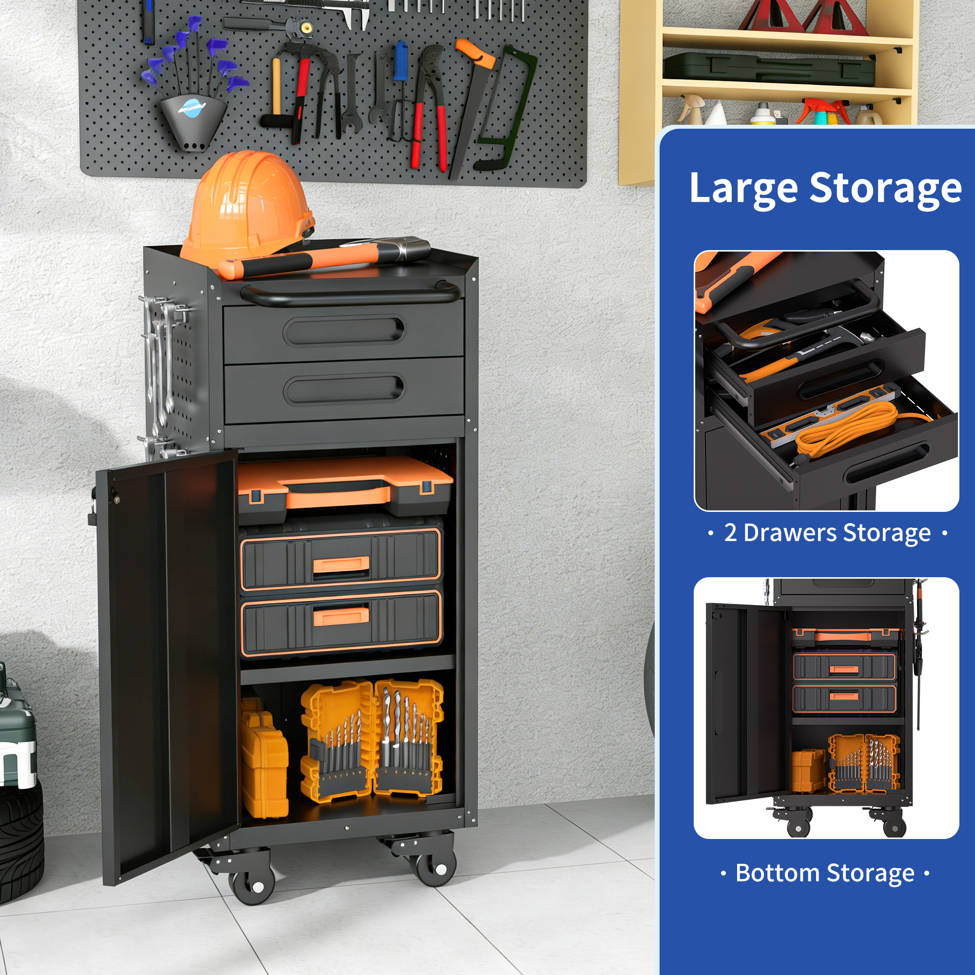 Narrow Rolling Tool Cabinet