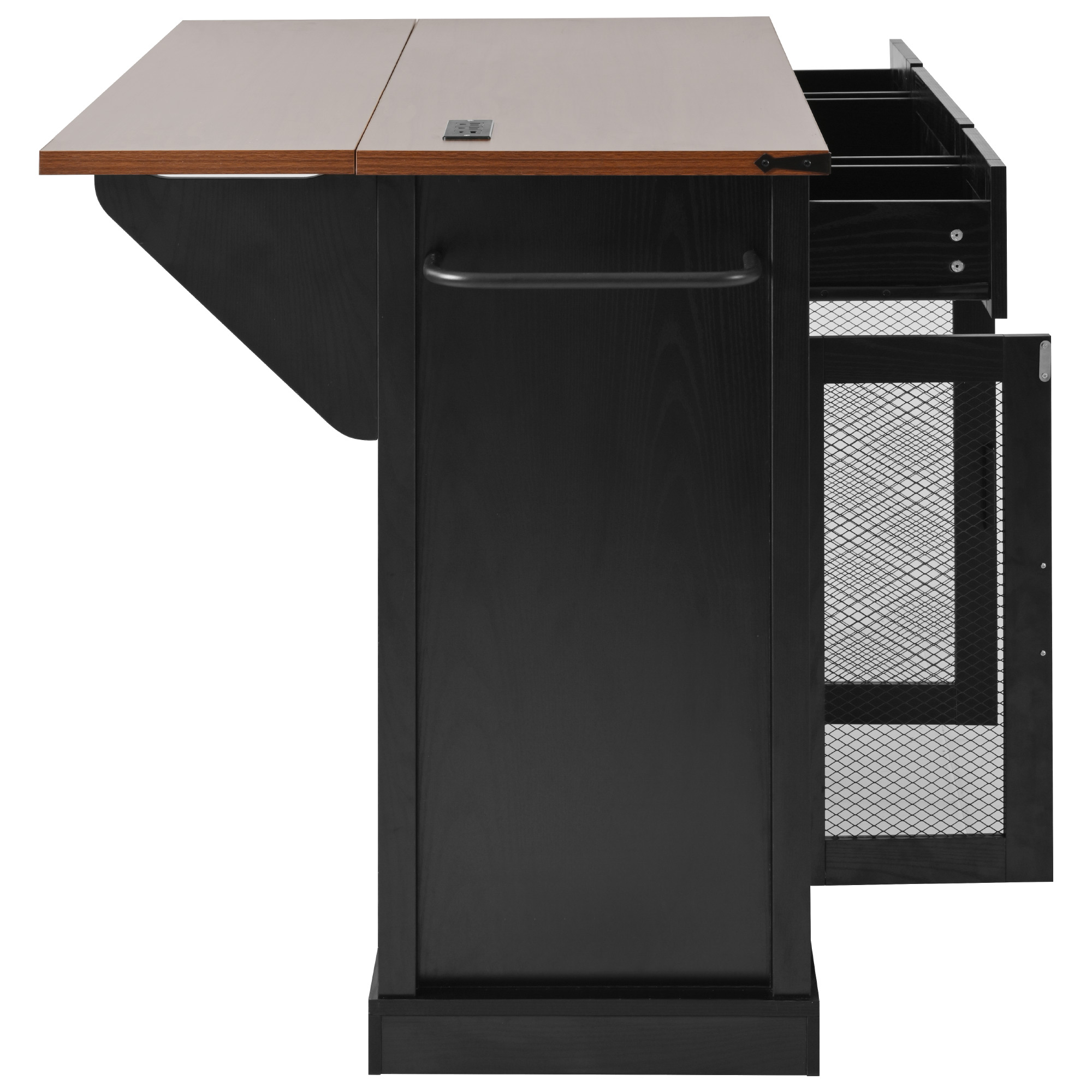 K&K Farmhouse Kitchen Island Storage