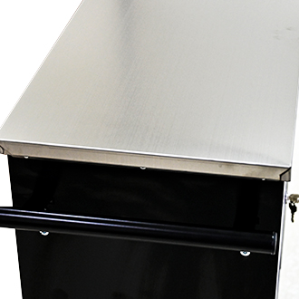 DOUBLE-DOOR CLAPBOARDl MULTI-FUNCTION TOOL CART--BLAK&RED