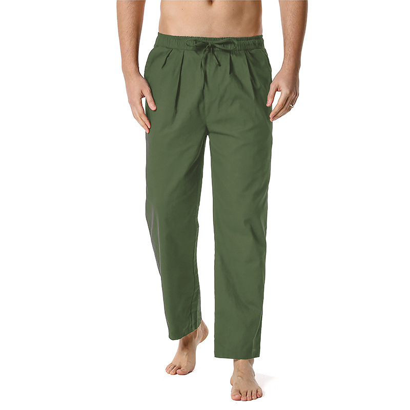 Capri Pants, Cotton-linen Casual