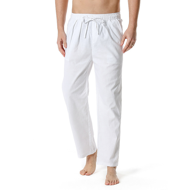 Capri Pants, Cotton-linen Casual