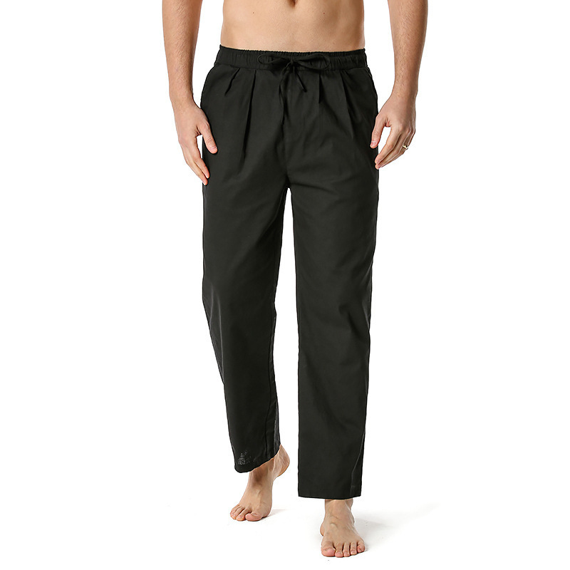 Capri Pants, Cotton-linen Casual