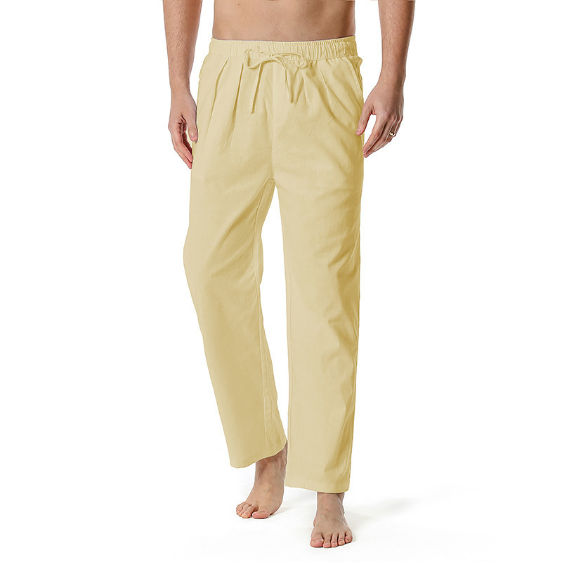 Capri Pants, Cotton-linen Casual