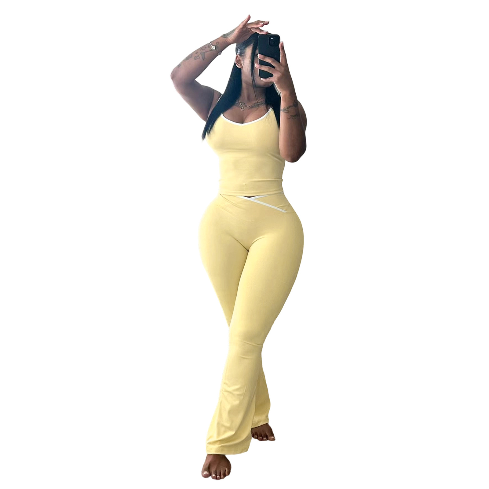 Women's Yoga Pants Two-Piece Set
