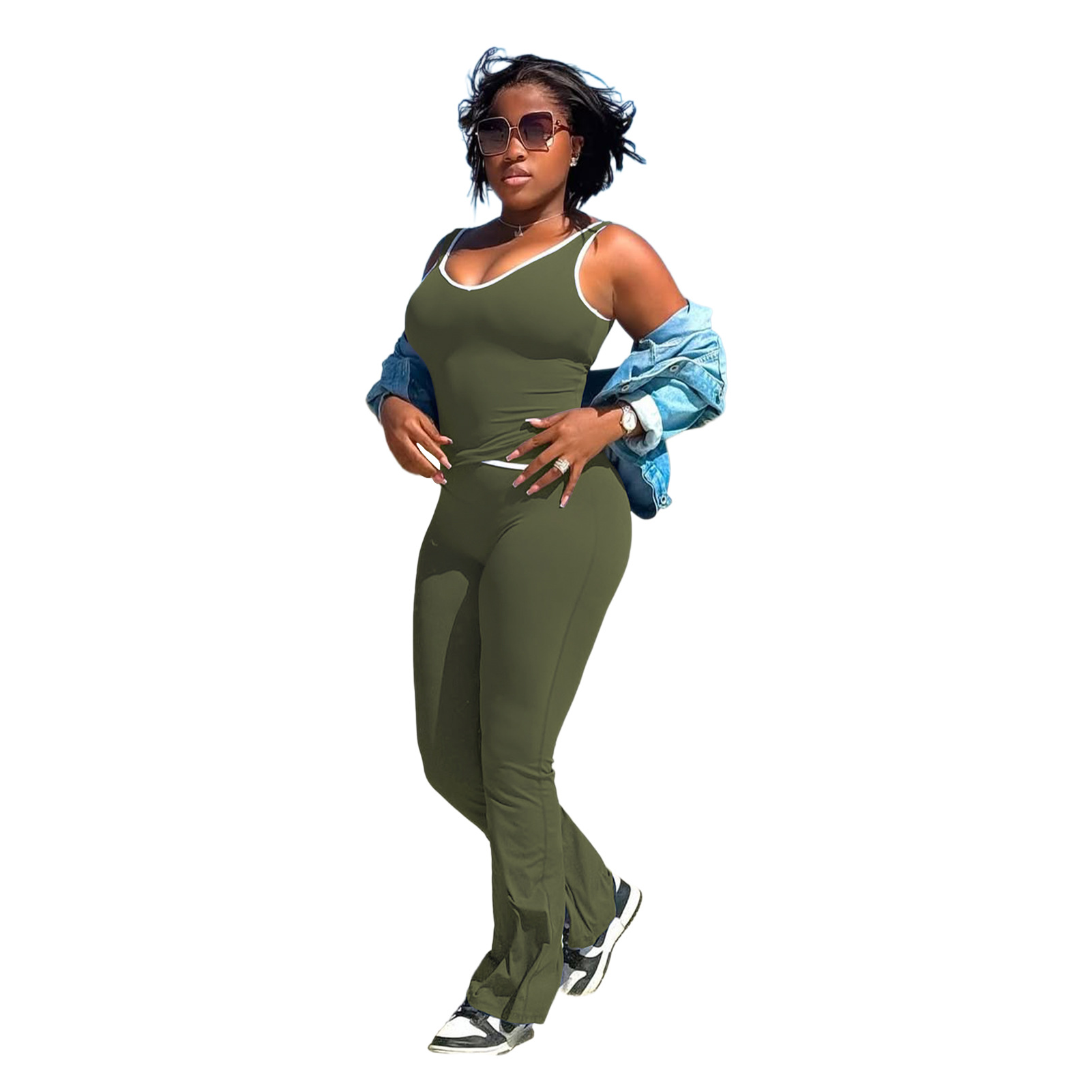 Women's Yoga Pants Two-Piece Set
