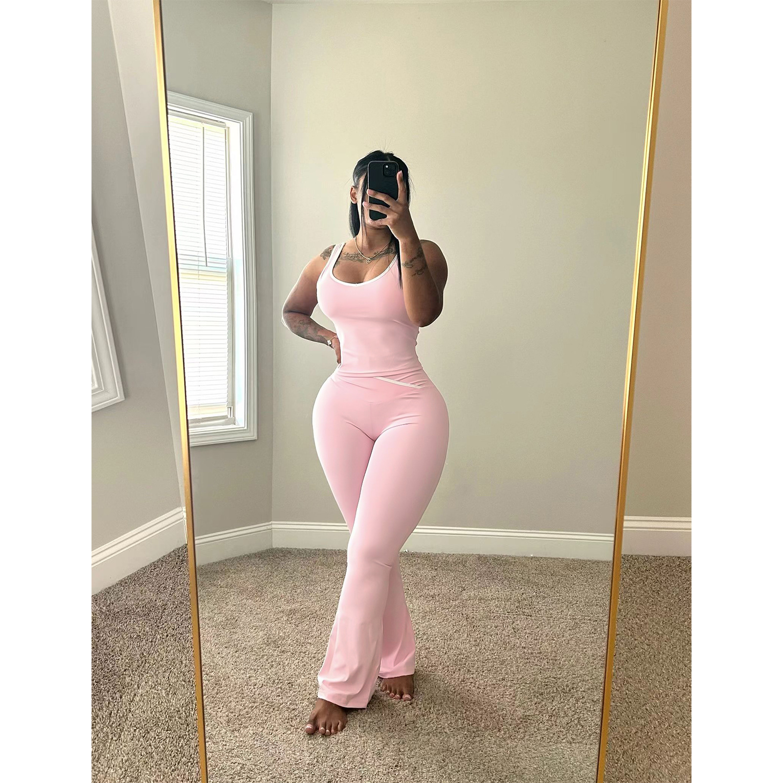 Women's Yoga Pants Two-Piece Set