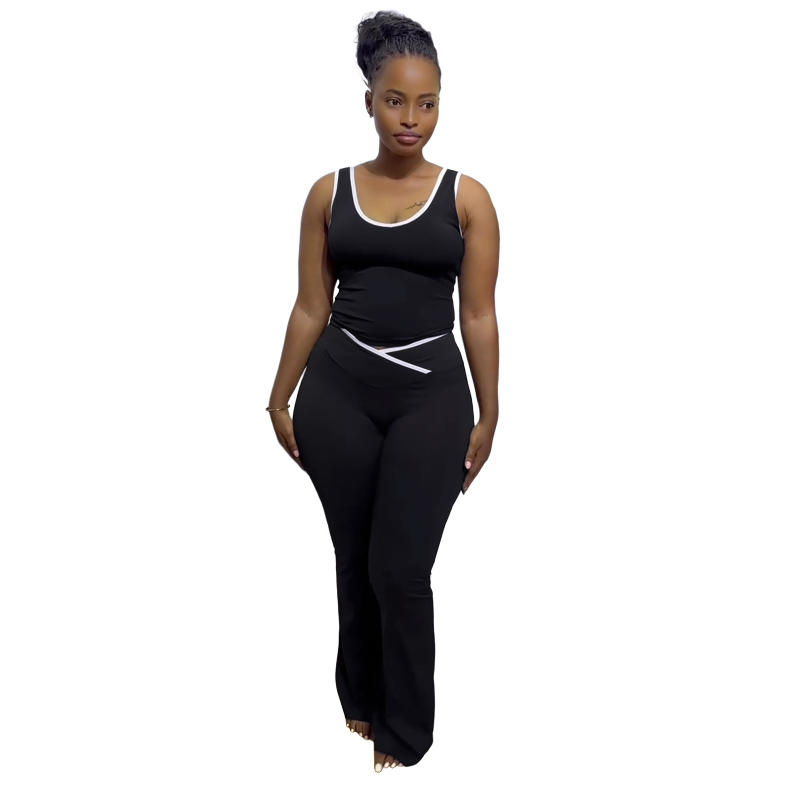 Women's Yoga Pants Two-Piece Set