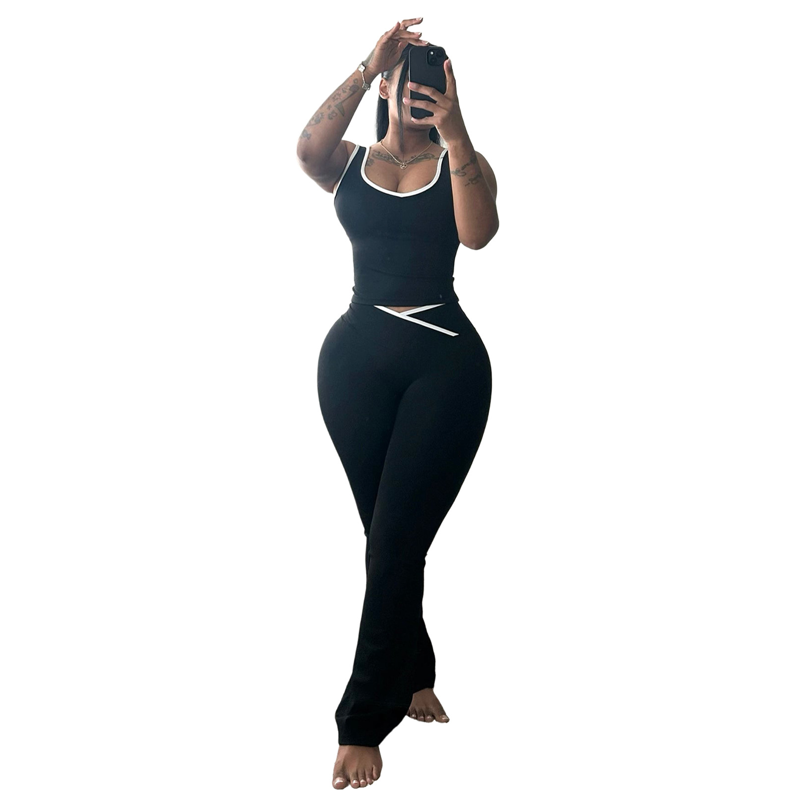 Women's Yoga Pants Two-Piece Set