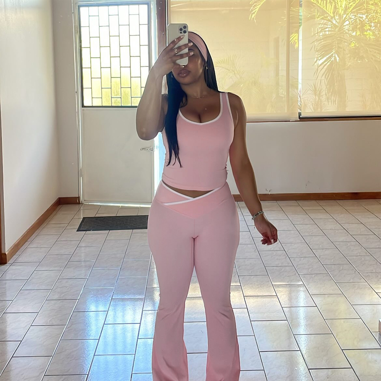 Women's Yoga Pants Two-Piece Set