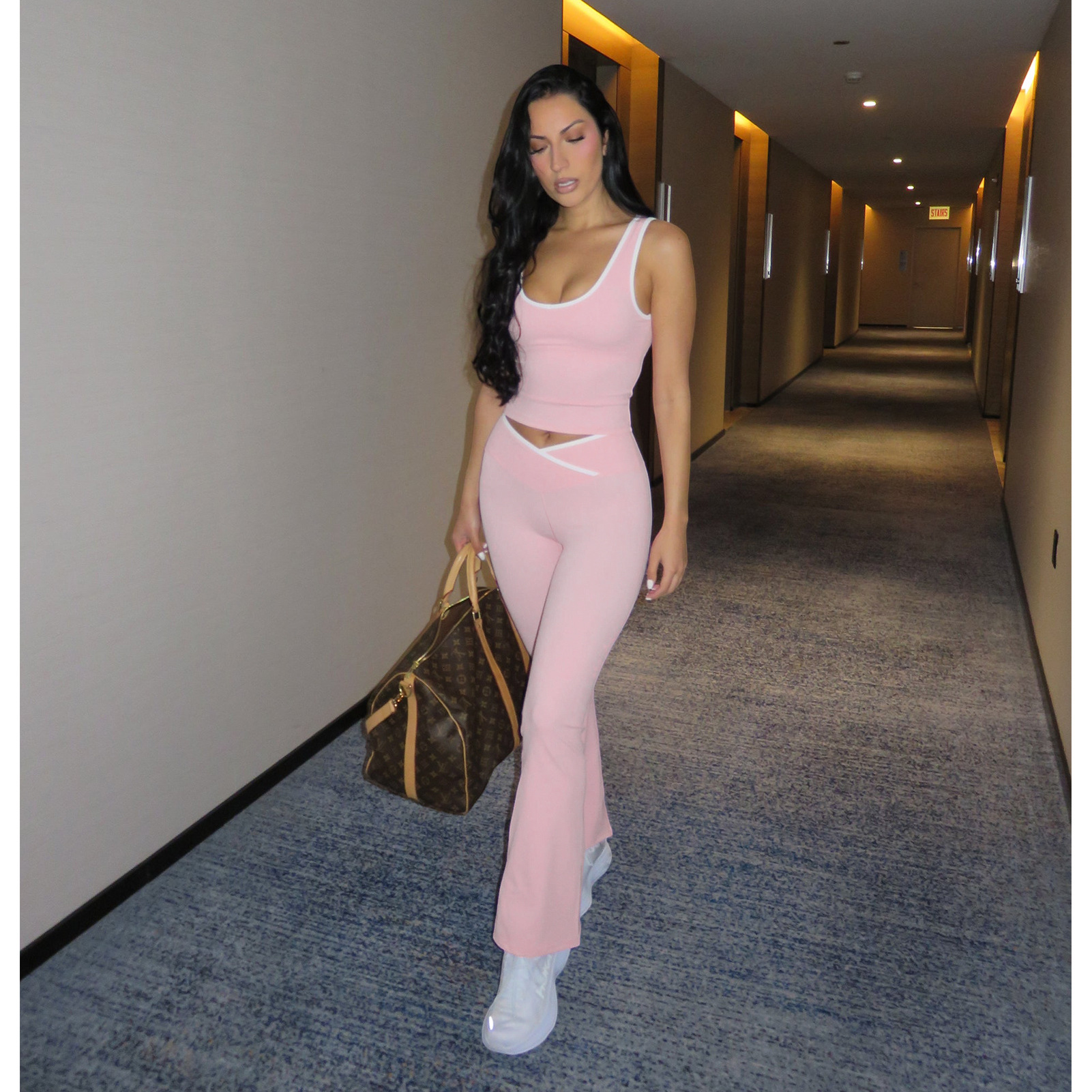 Women's Yoga Pants Two-Piece Set