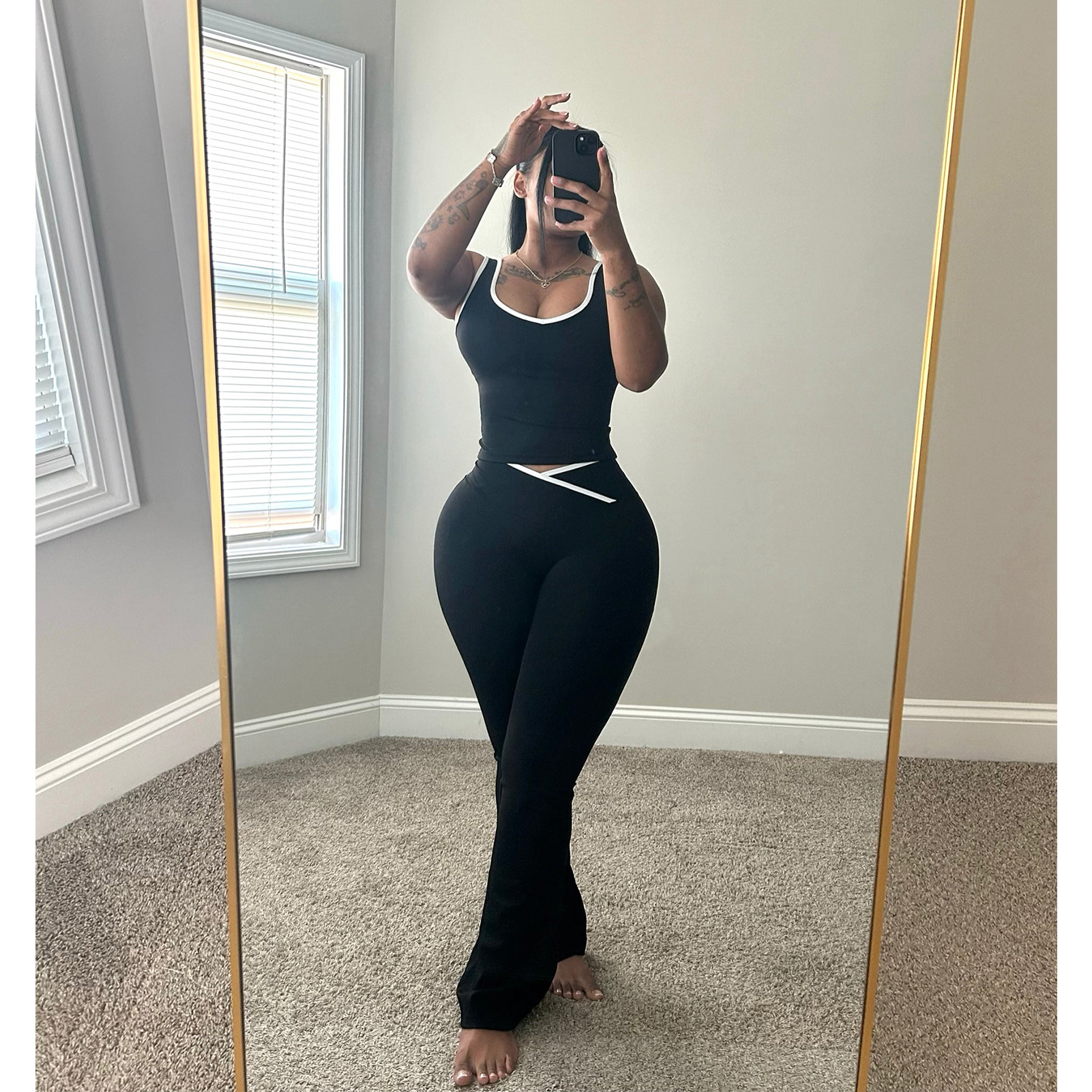 Women's Yoga Pants Two-Piece Set