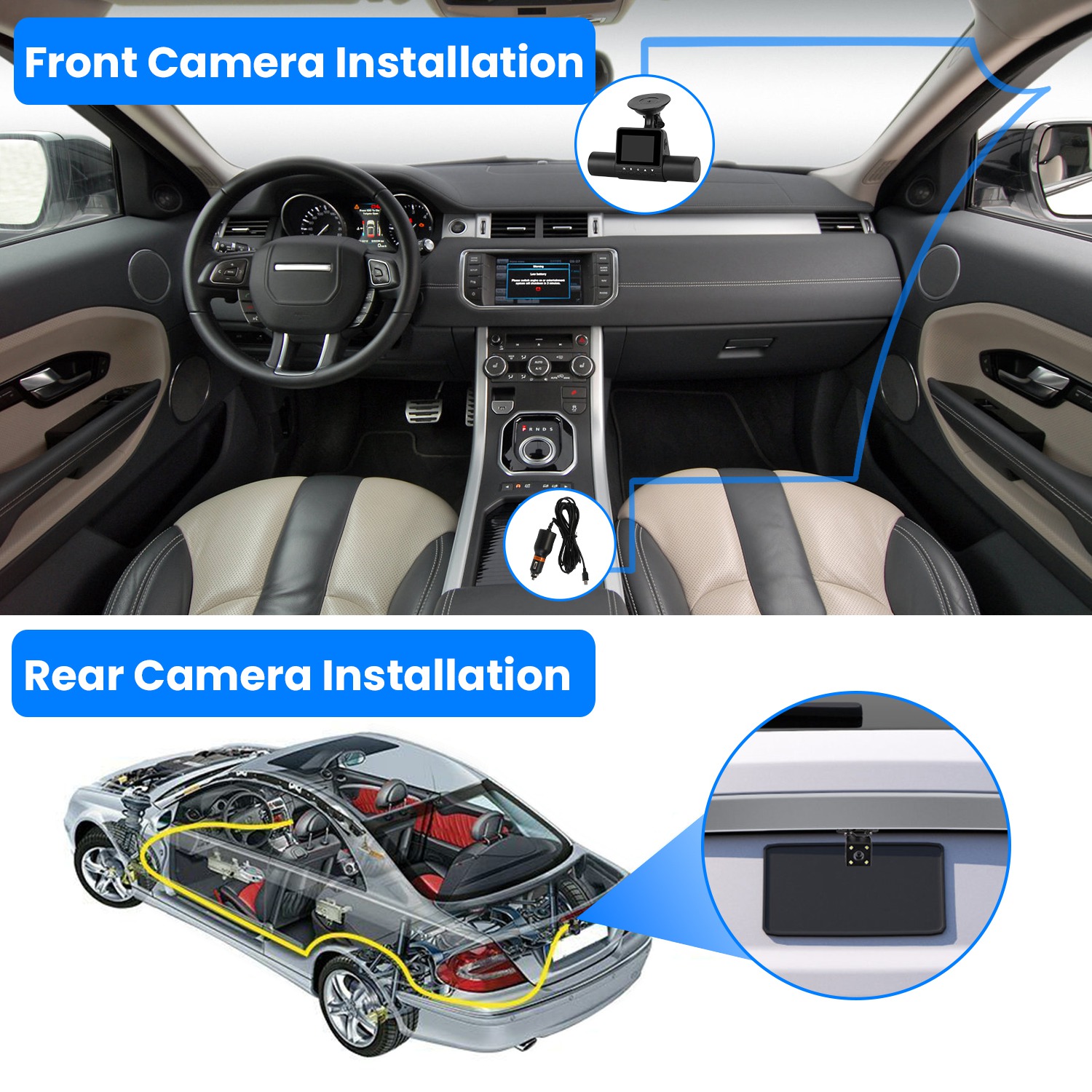 360 Degree View FHD 4 Channel Dash Cam