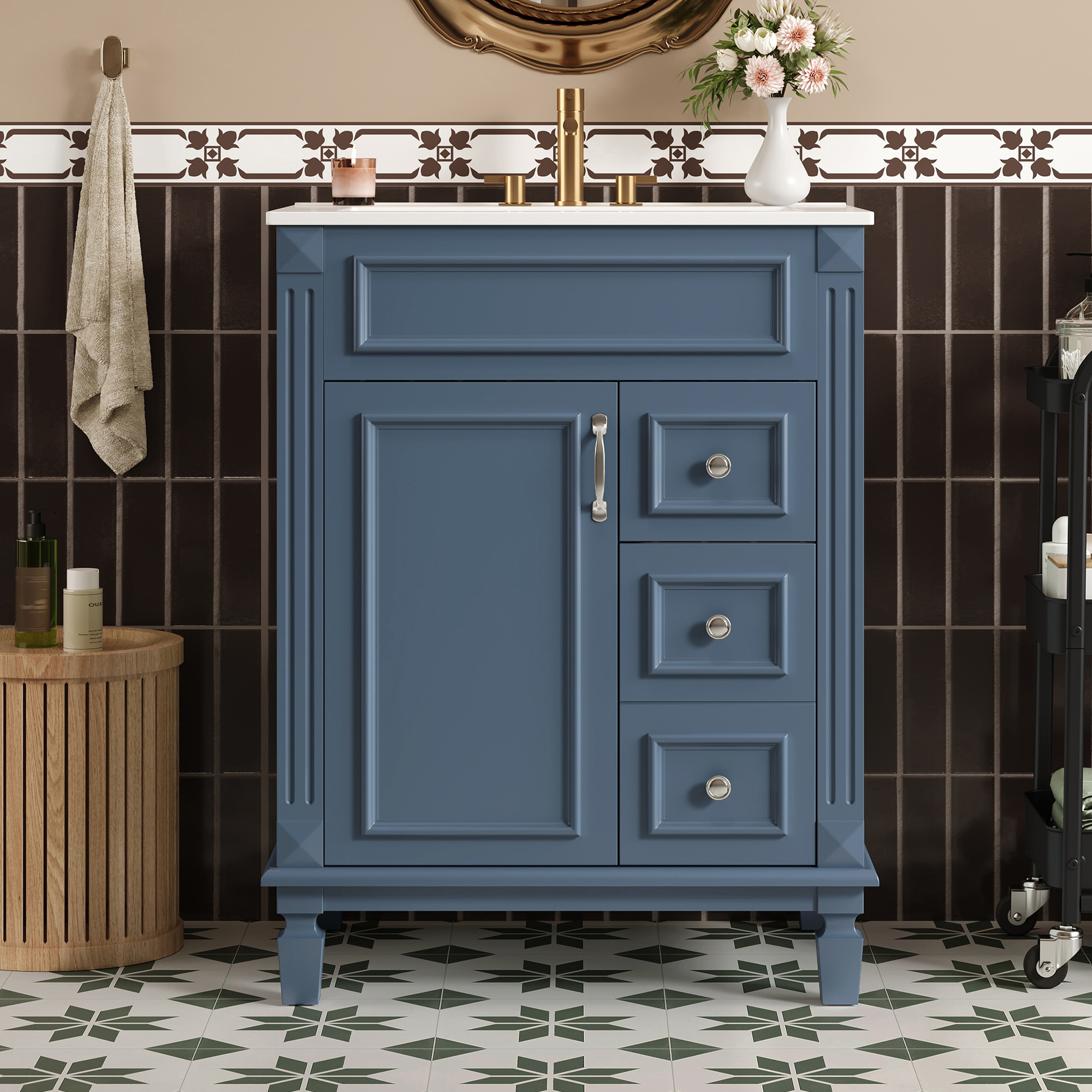 24 Bathroom Vanity Ceramic Sink