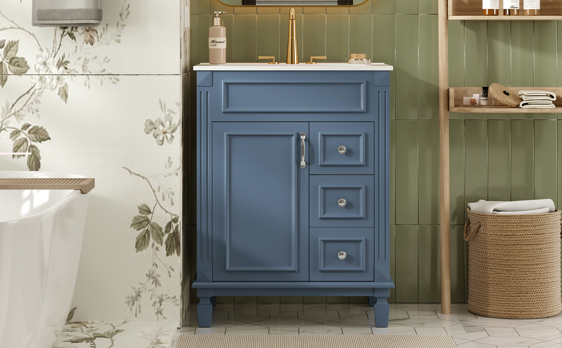 24 Bathroom Vanity Ceramic Sink