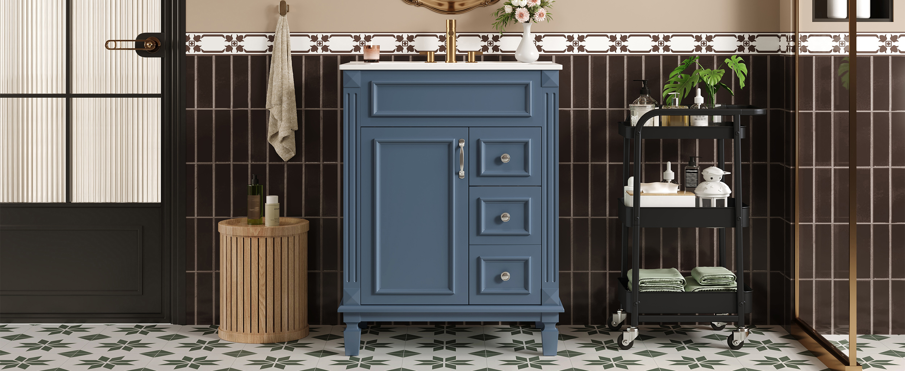 24 Bathroom Vanity Ceramic Sink