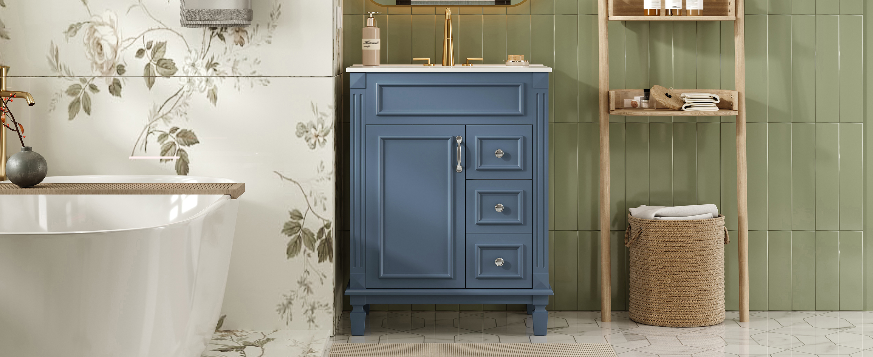 24 Bathroom Vanity Ceramic Sink