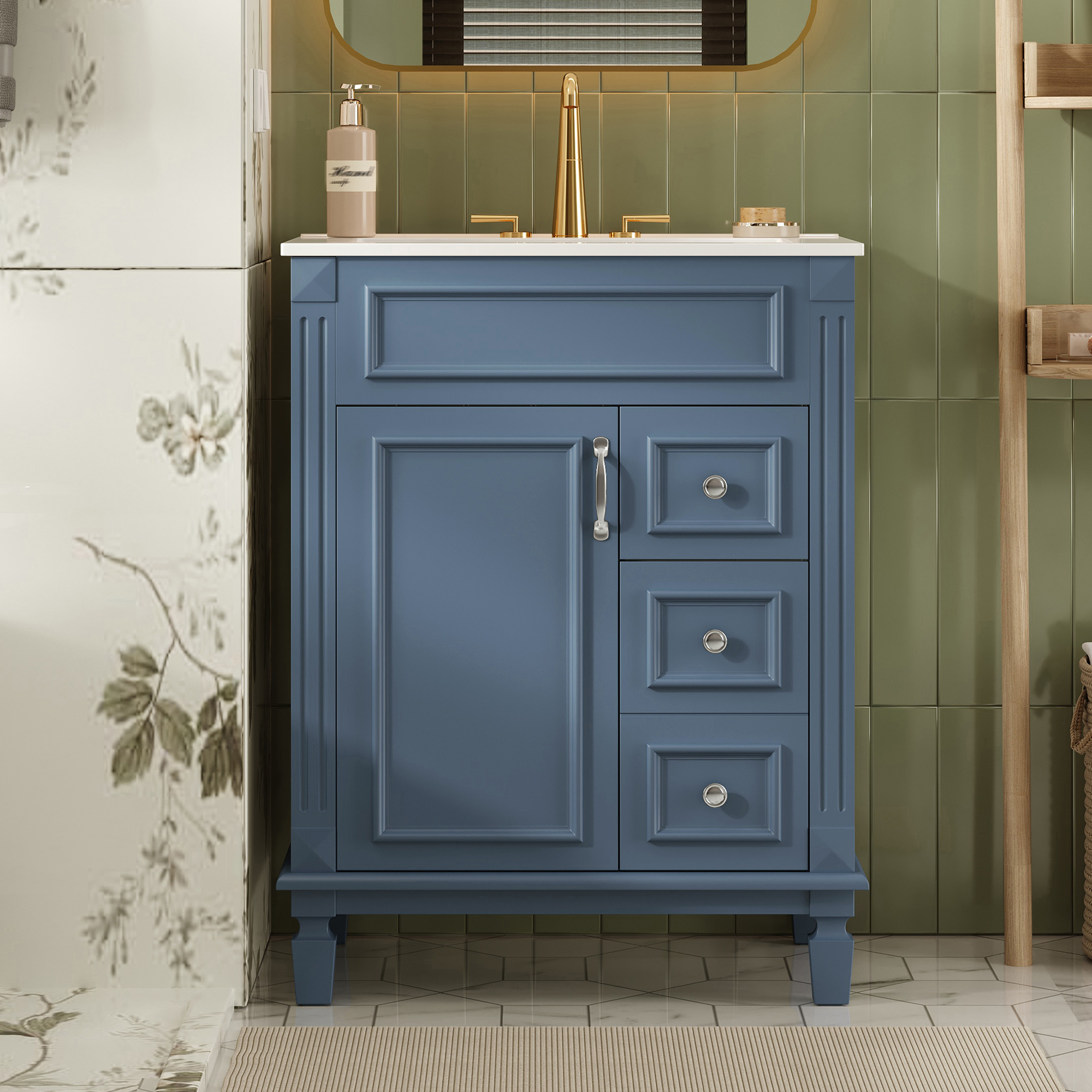 24 Bathroom Vanity Ceramic Sink