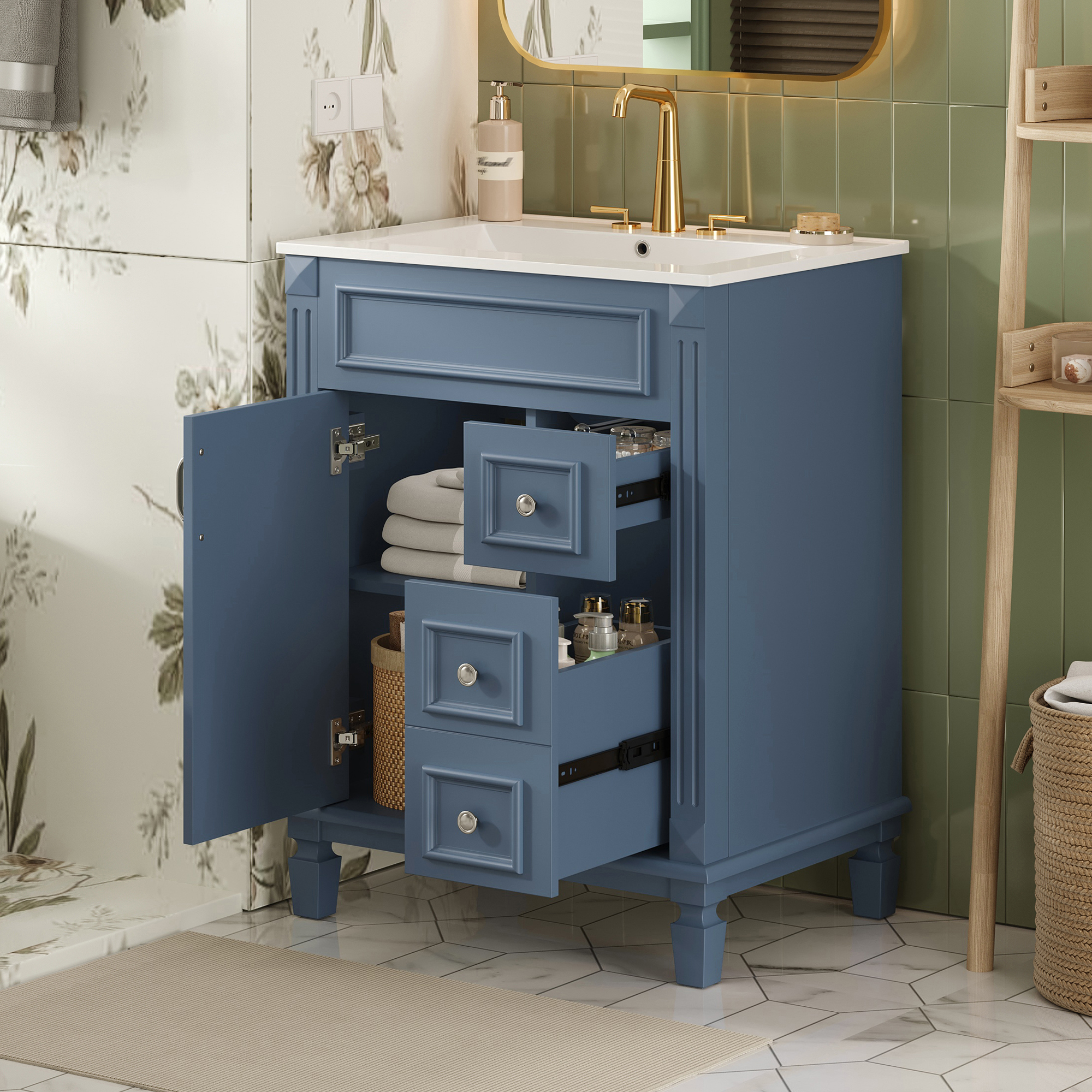 24 Bathroom Vanity Ceramic Sink