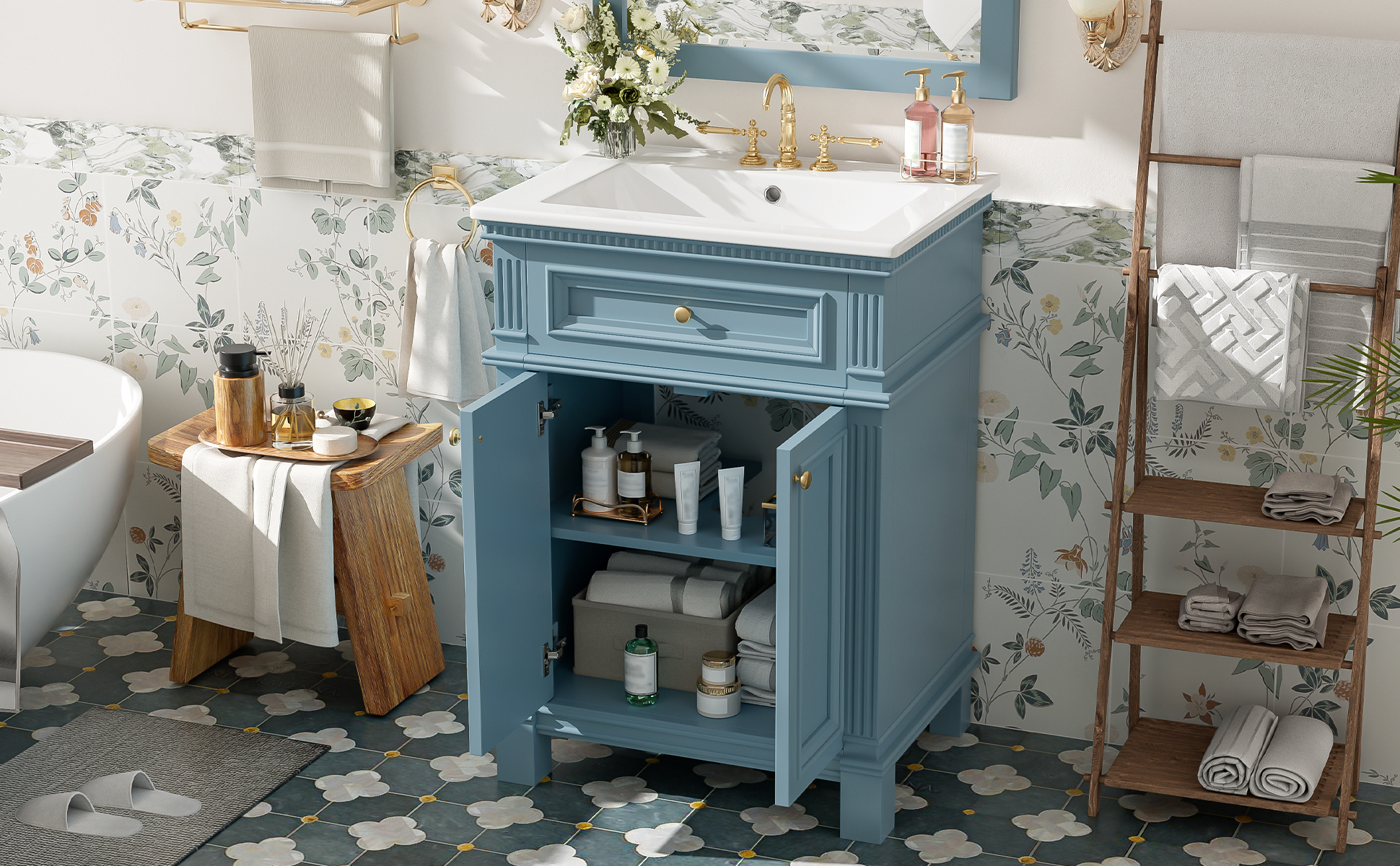 24 Vintage Bathroom Cabinet