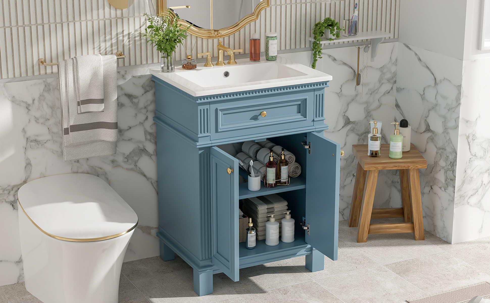 24 Vintage Bathroom Cabinet
