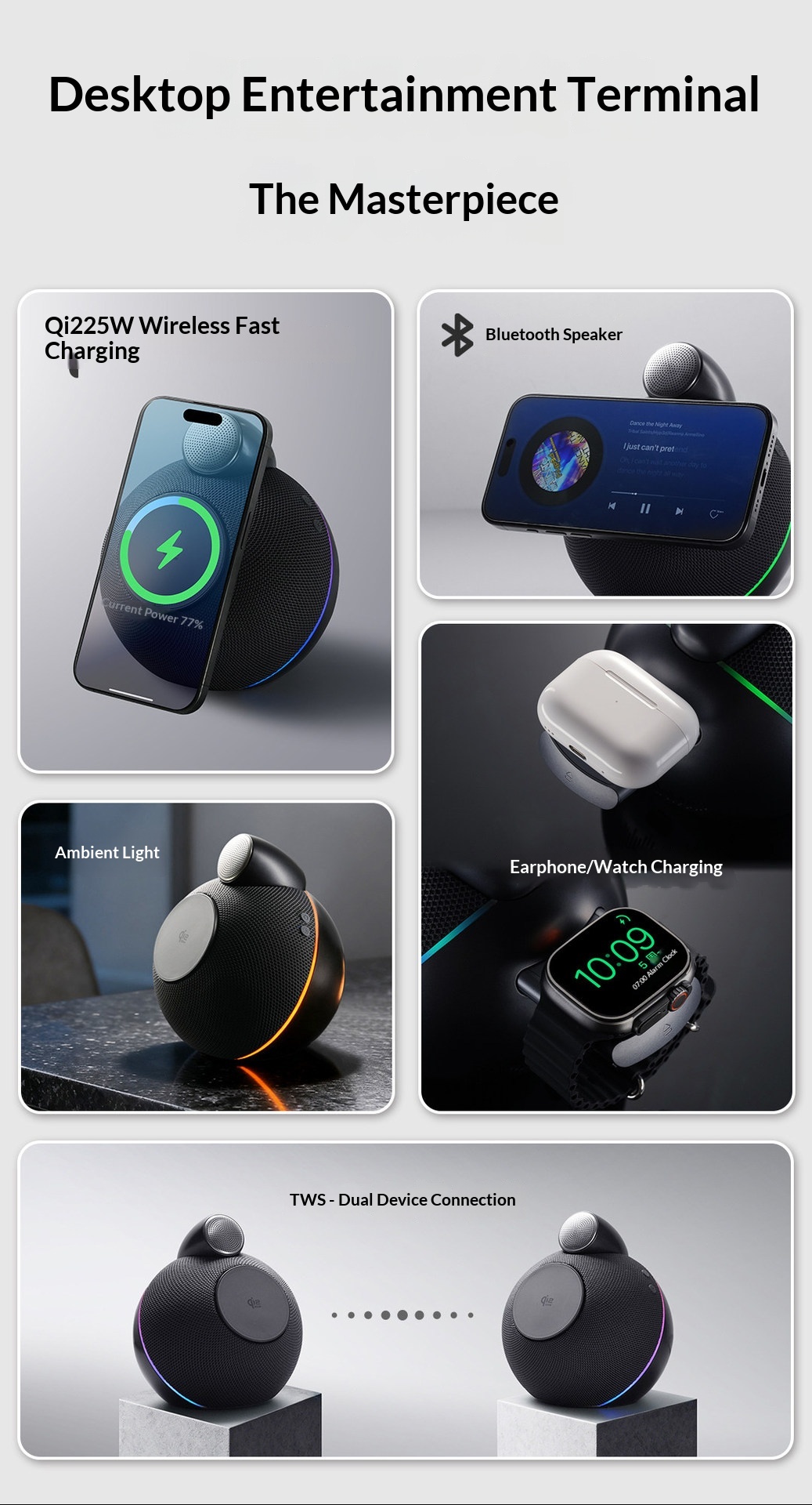 Wireless Fast-Charging Speaker