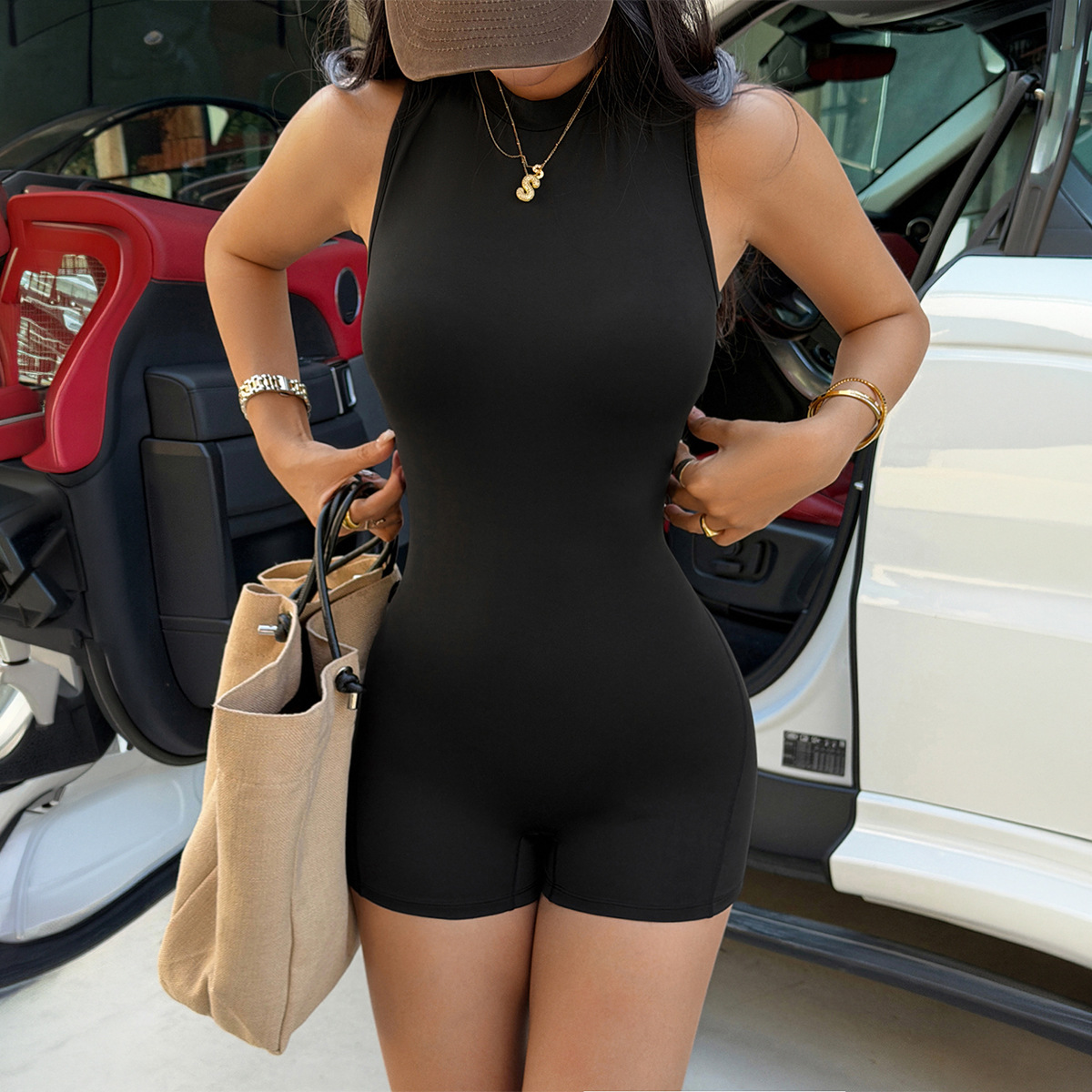 Jumpsuit Shorts Y2K Sport Yoga