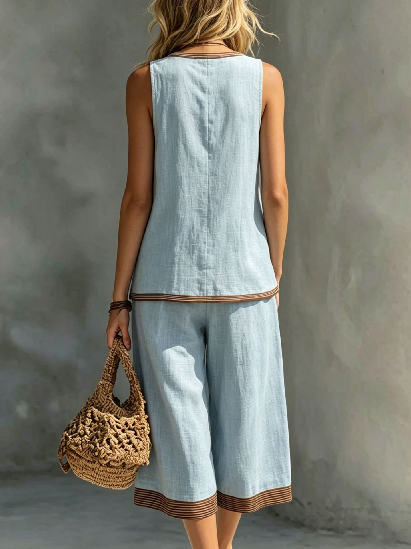Womens Vest Cardigan Set