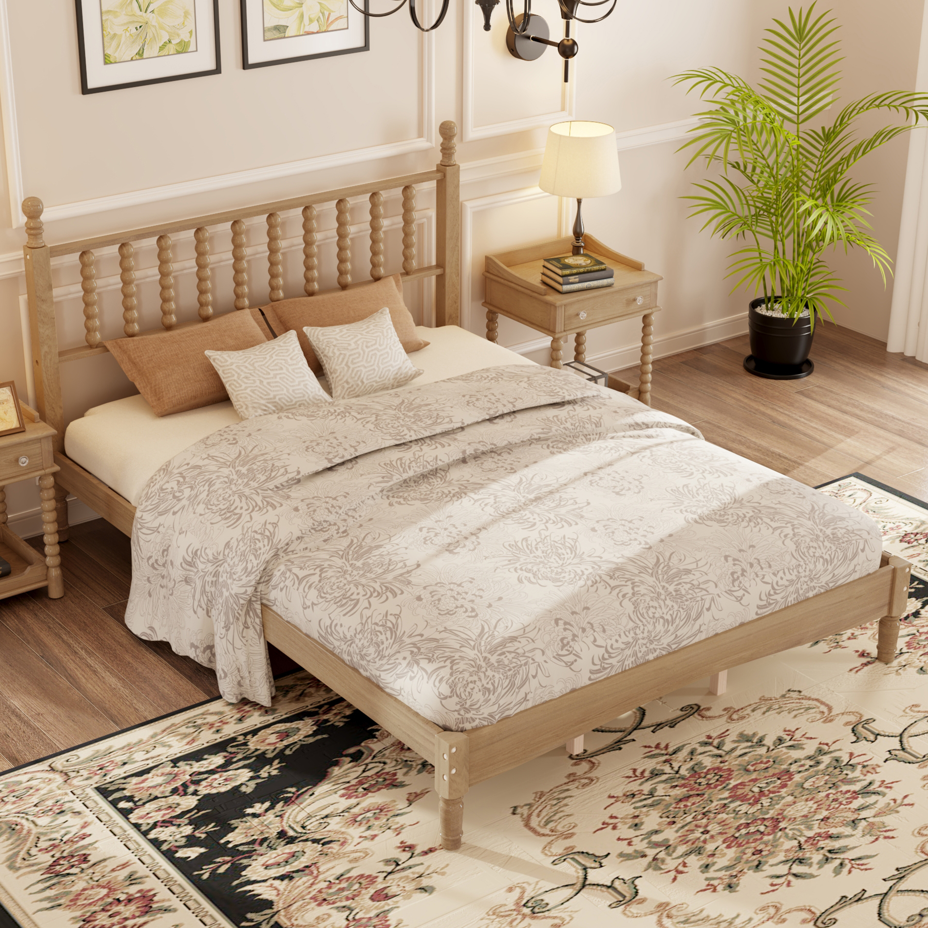 Queen Wood Platform Bed