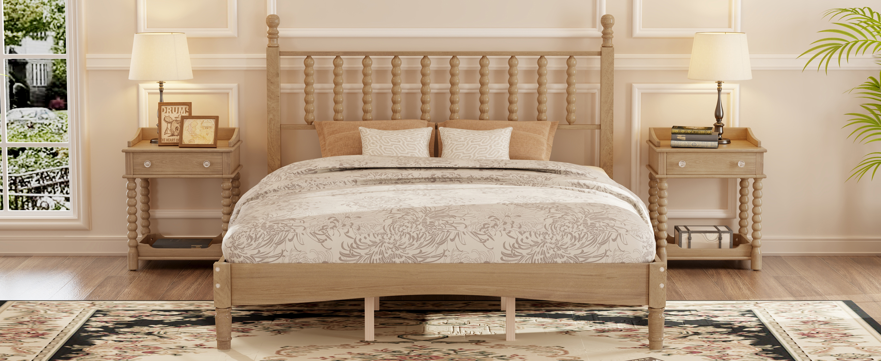 Queen Wood Platform Bed