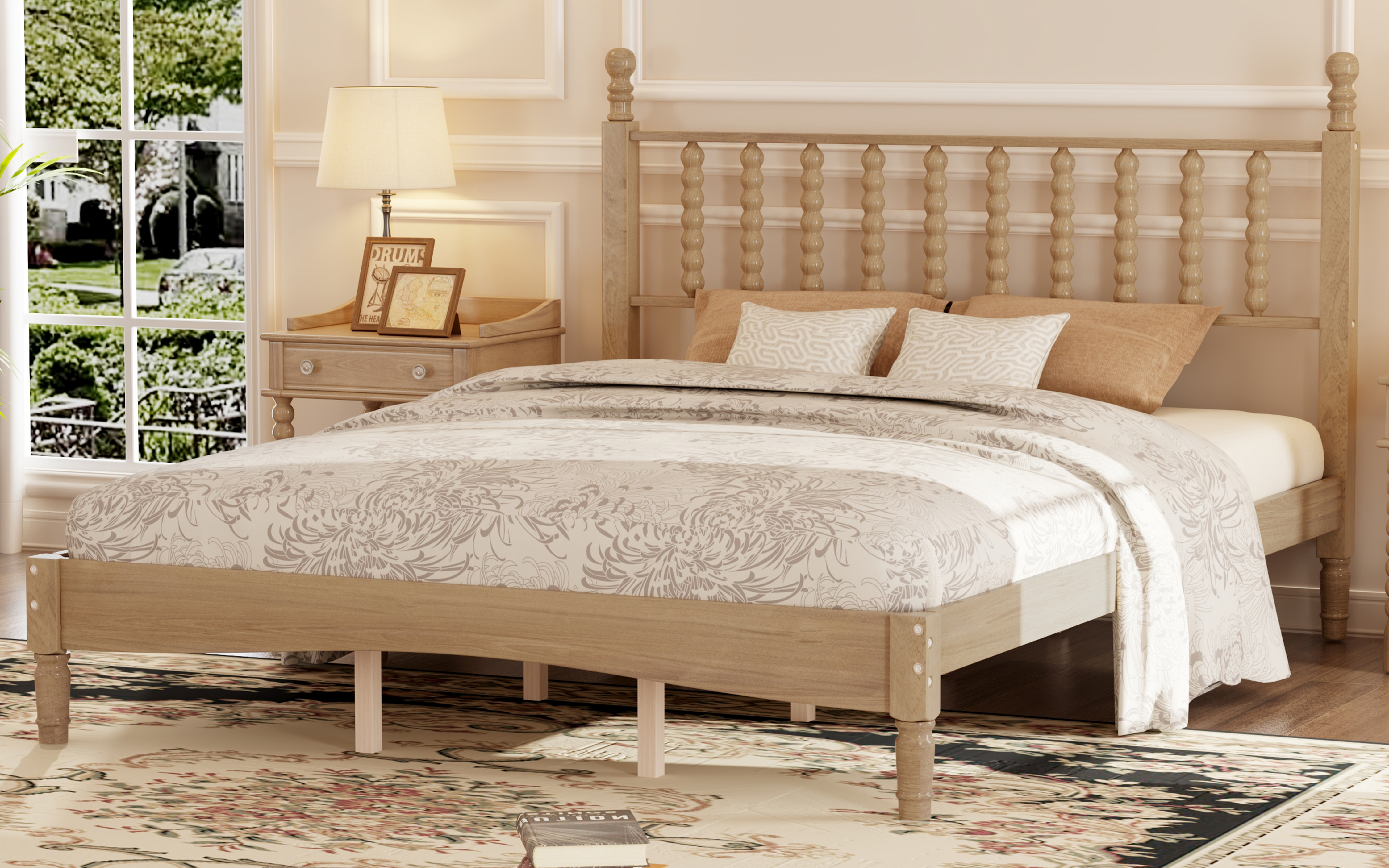 Queen Wood Platform Bed