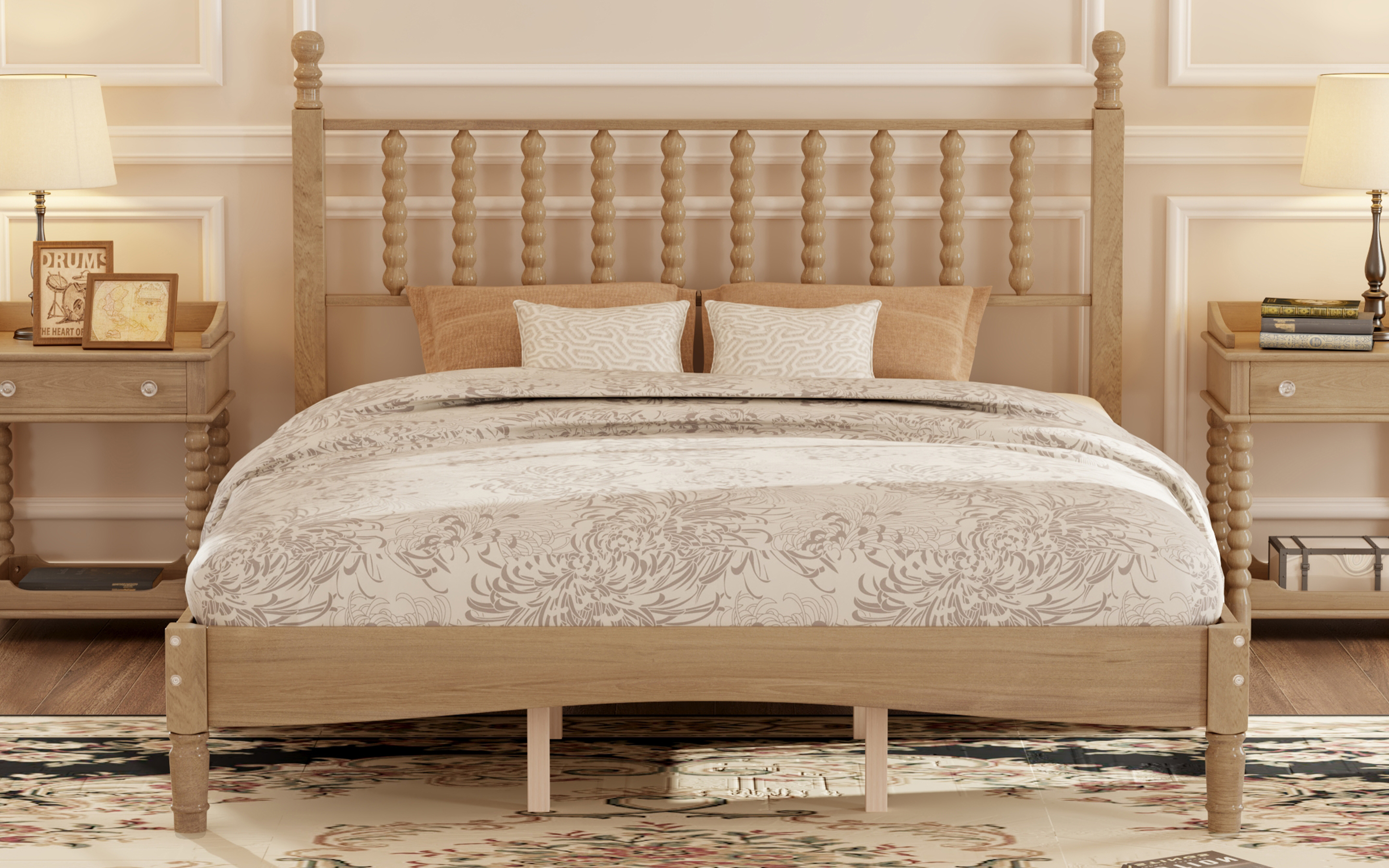 Queen Wood Platform Bed