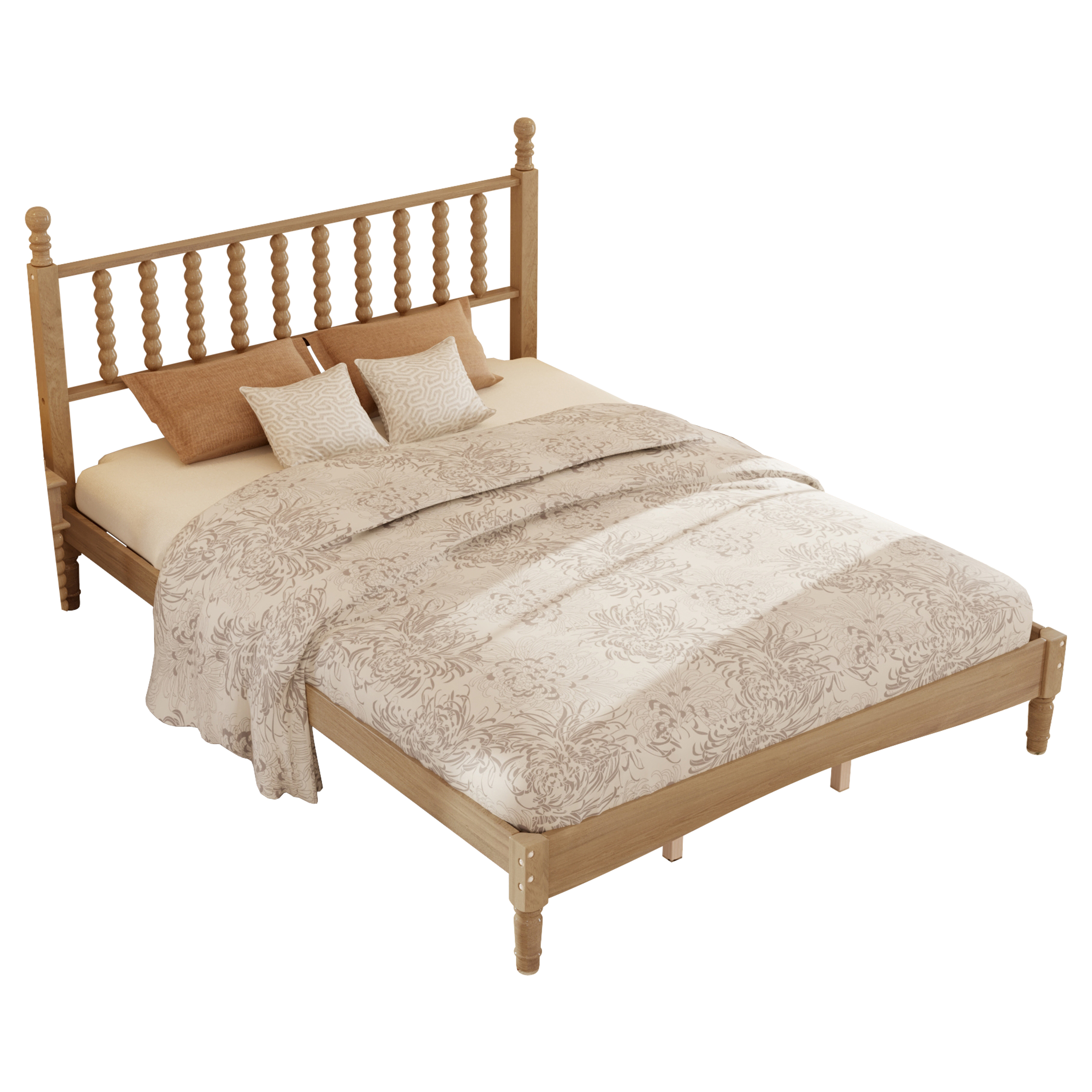 Queen Wood Platform Bed