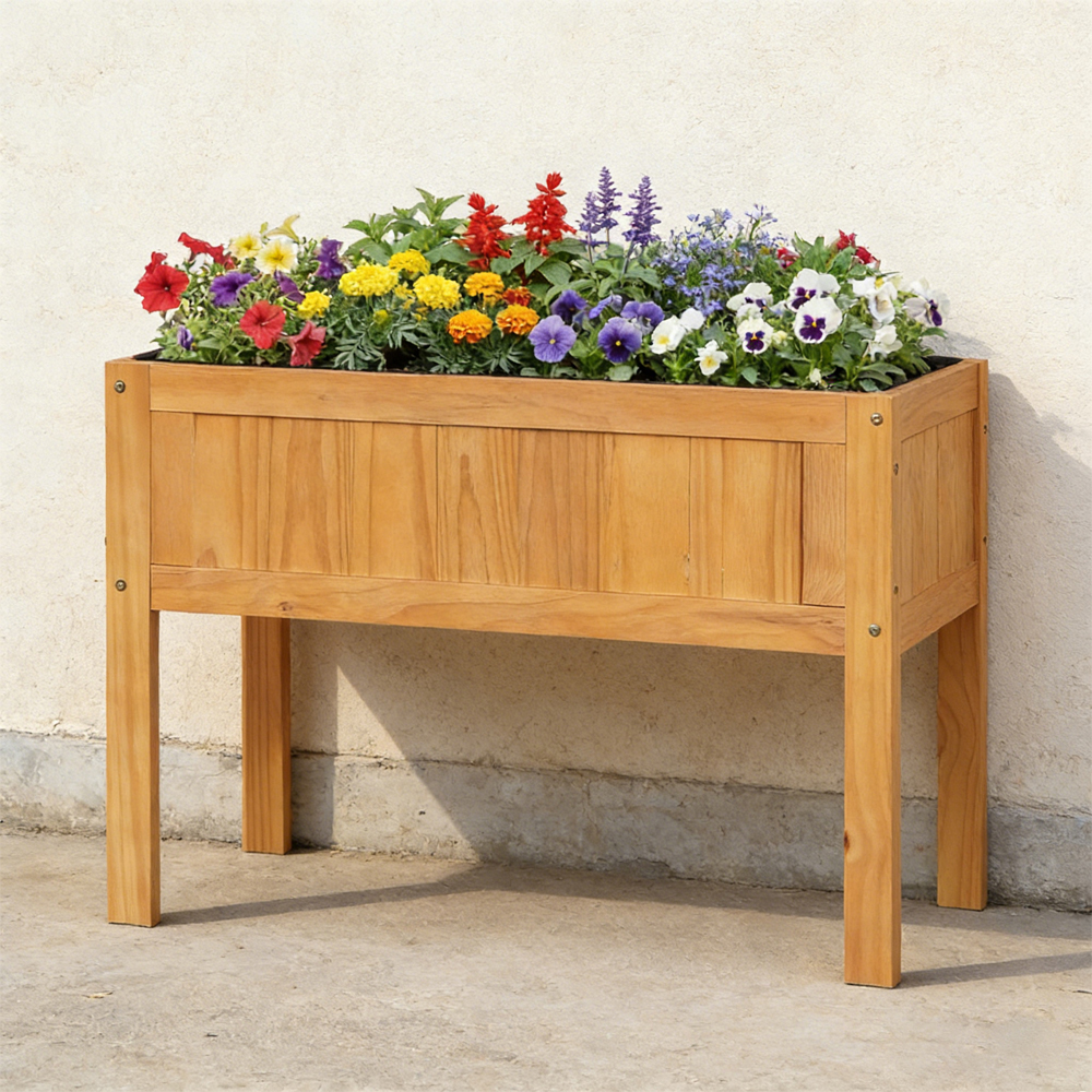 Wood Raised Garden Bed Elevated Planter Box