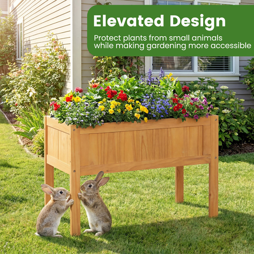 Wood Raised Garden Bed Elevated Planter Box