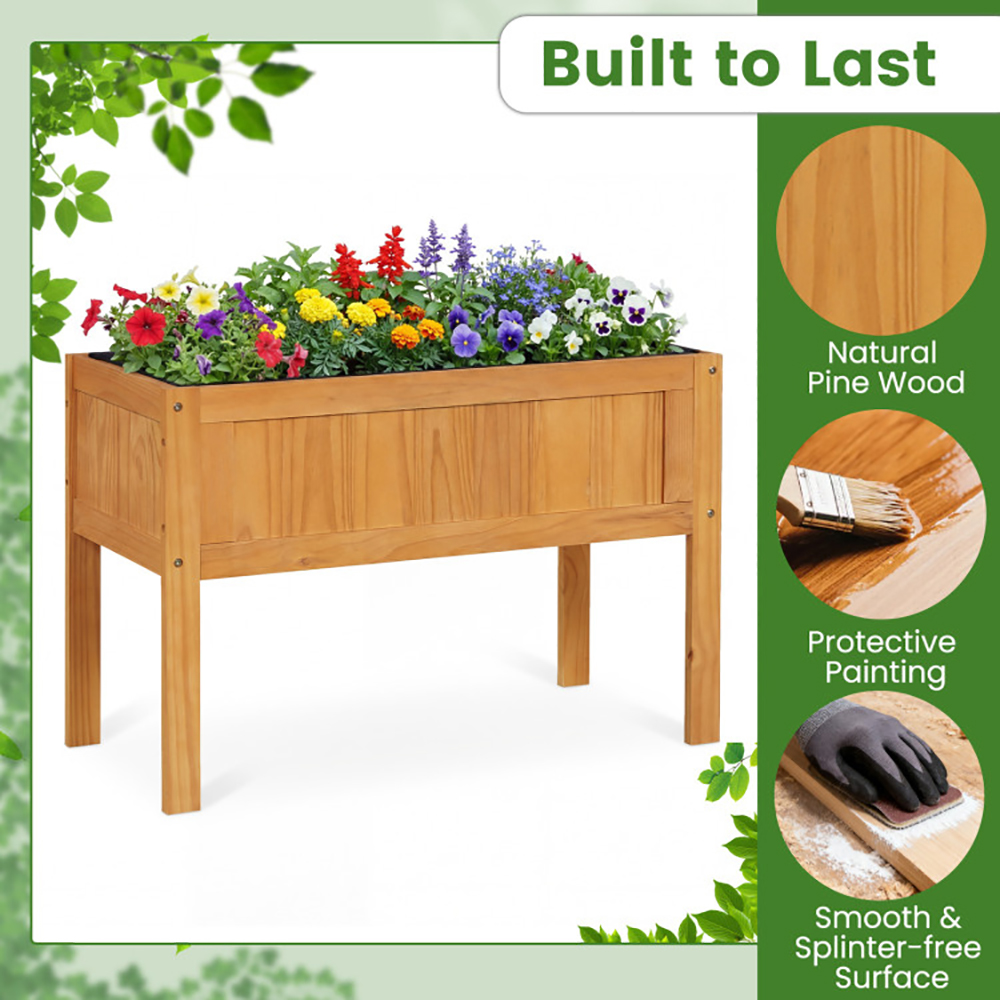 Wood Raised Garden Bed Elevated Planter Box