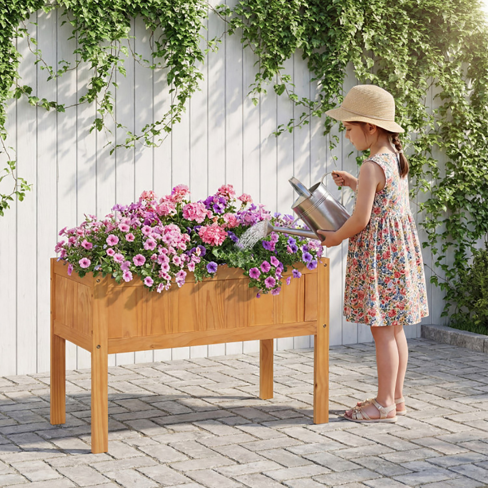 Wood Raised Garden Bed Elevated Planter Box