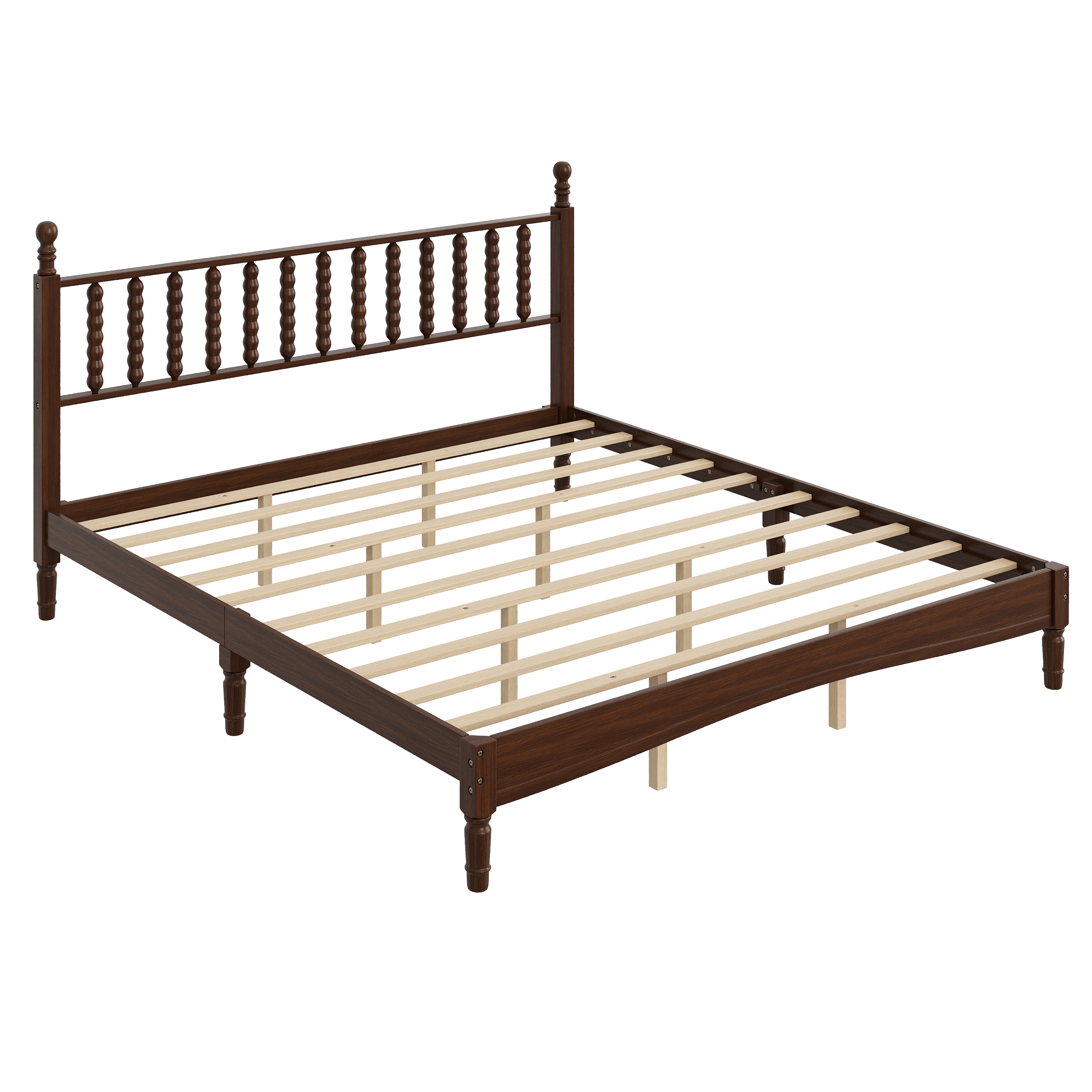 King Wood Platform Bed