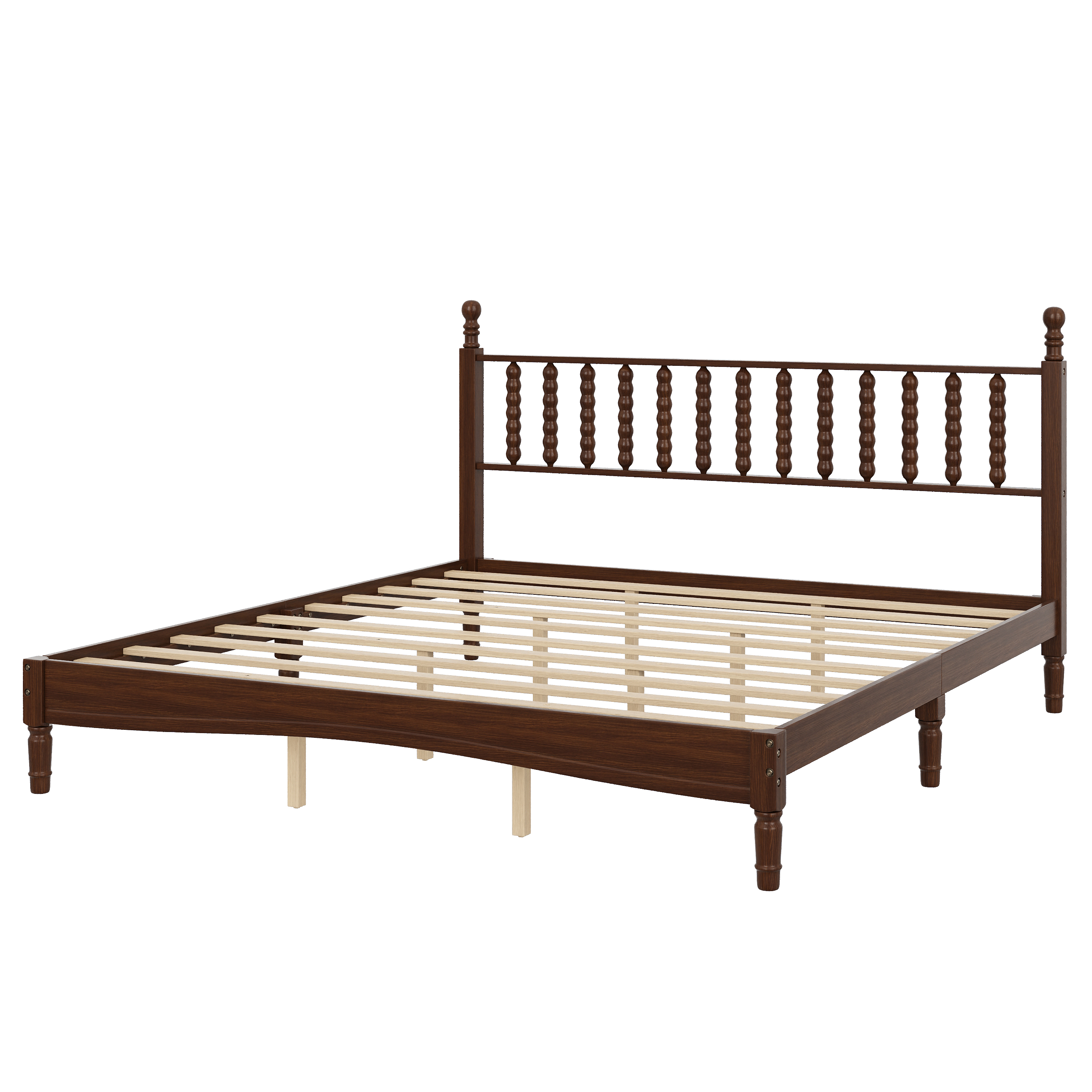 King Wood Platform Bed