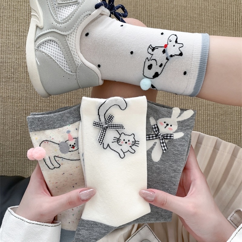 Animal Print Crew Socks