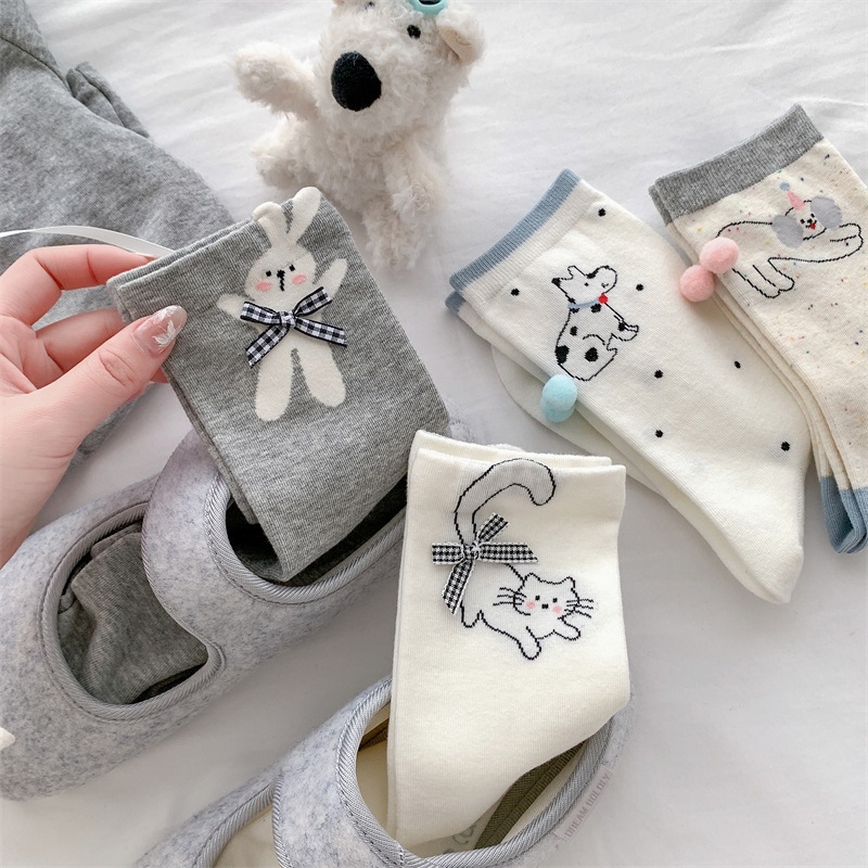 Animal Print Crew Socks