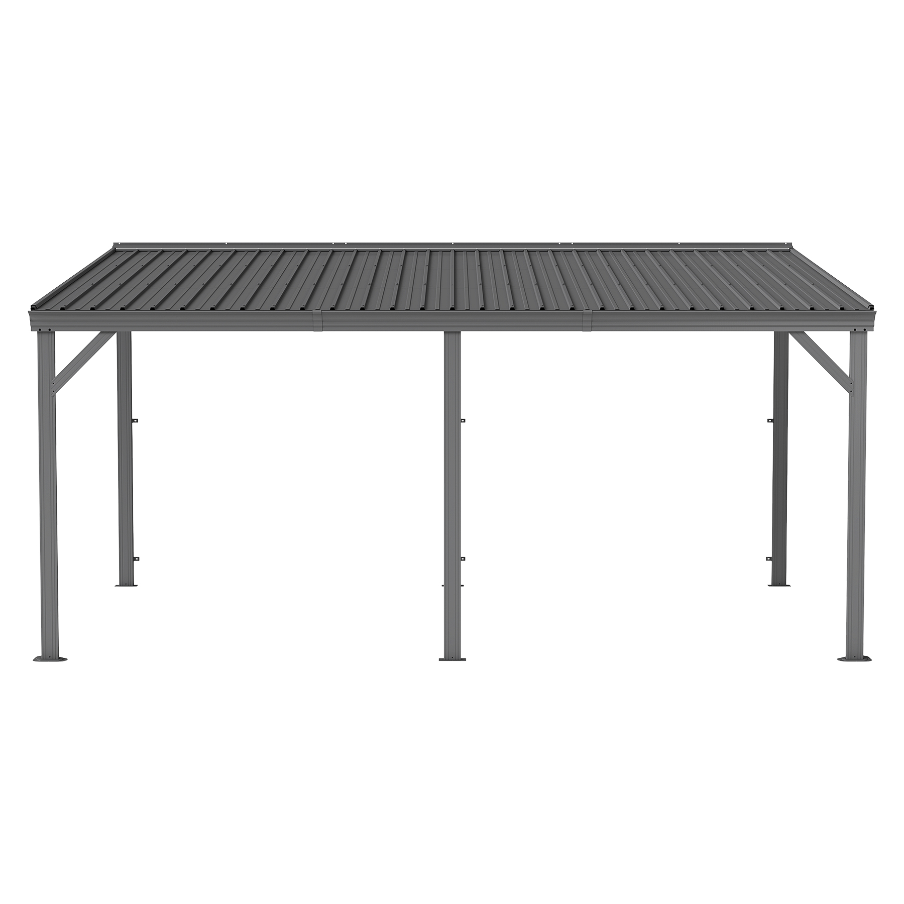 Gazebo, Hardtop Wall Mounted with Galvanized Steel Roof