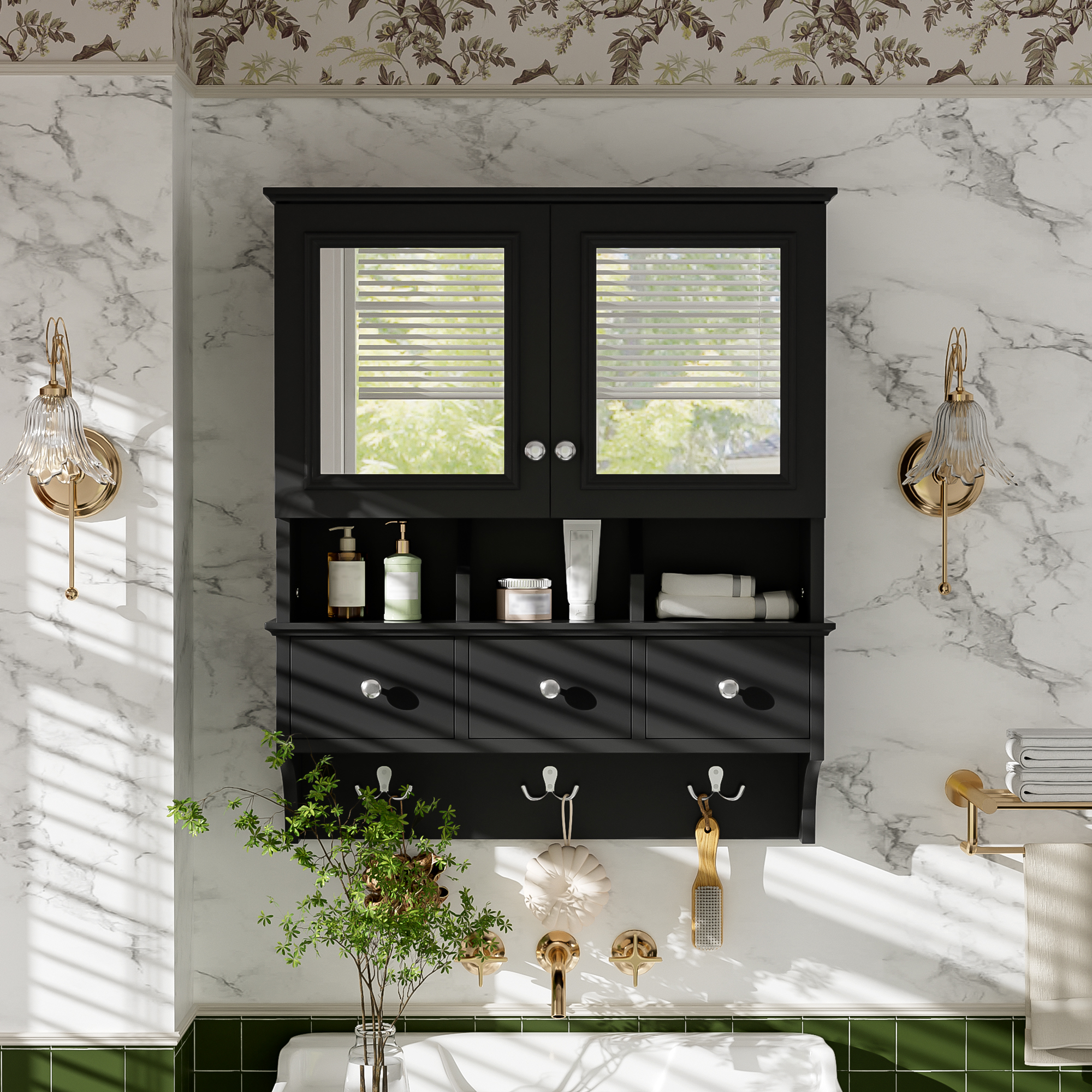 Bathroom Mirror Cabinet 24-inch