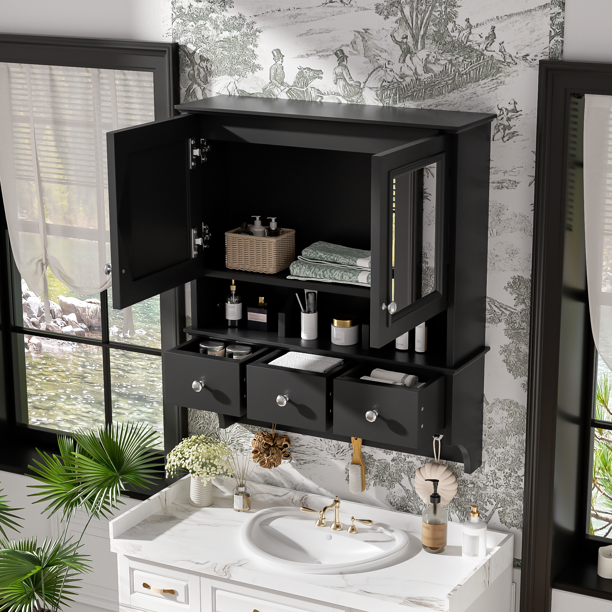 Bathroom Mirror Cabinet 24-inch