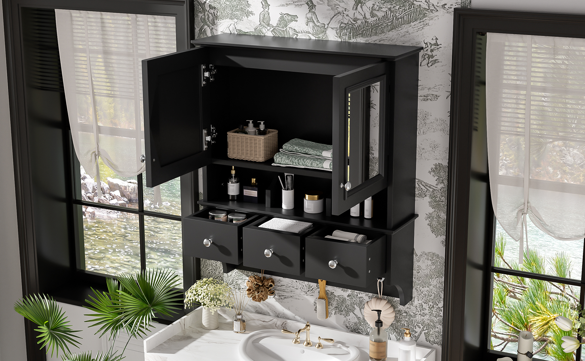 Bathroom Mirror Cabinet 24-inch