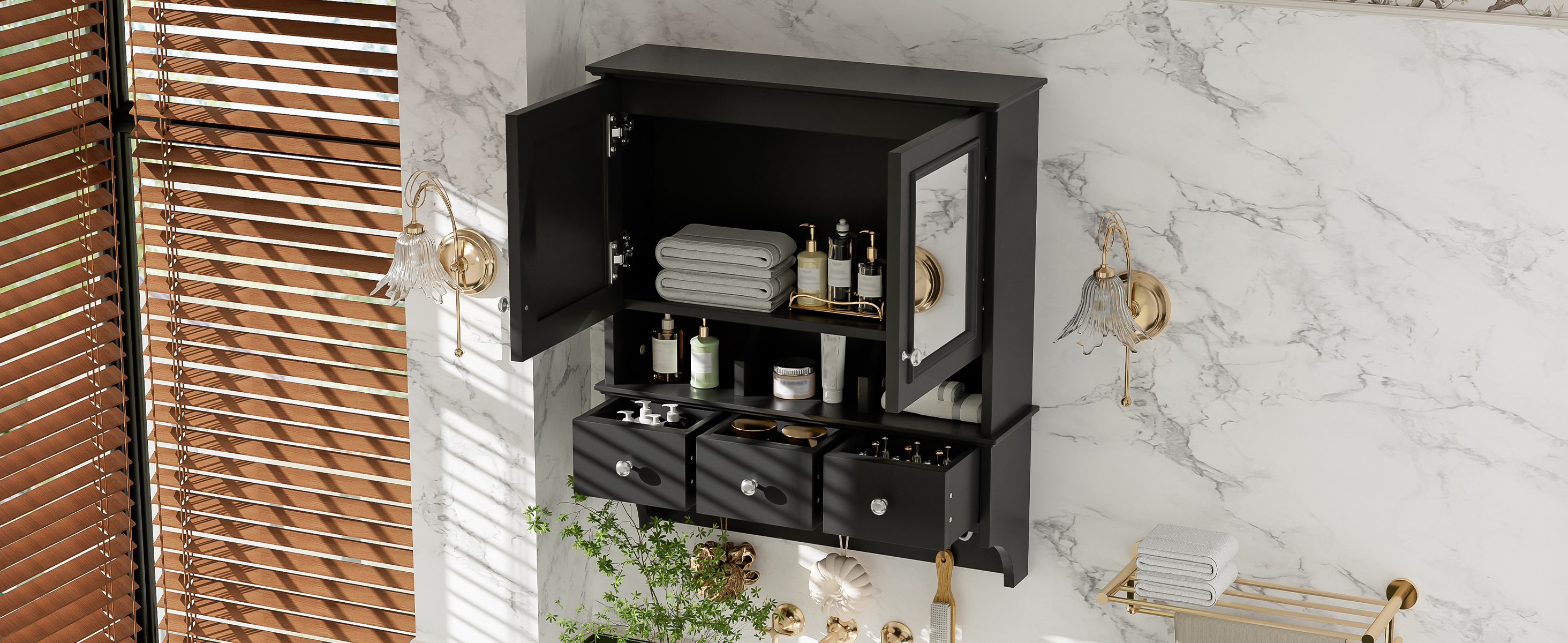 Bathroom Mirror Cabinet 24-inch