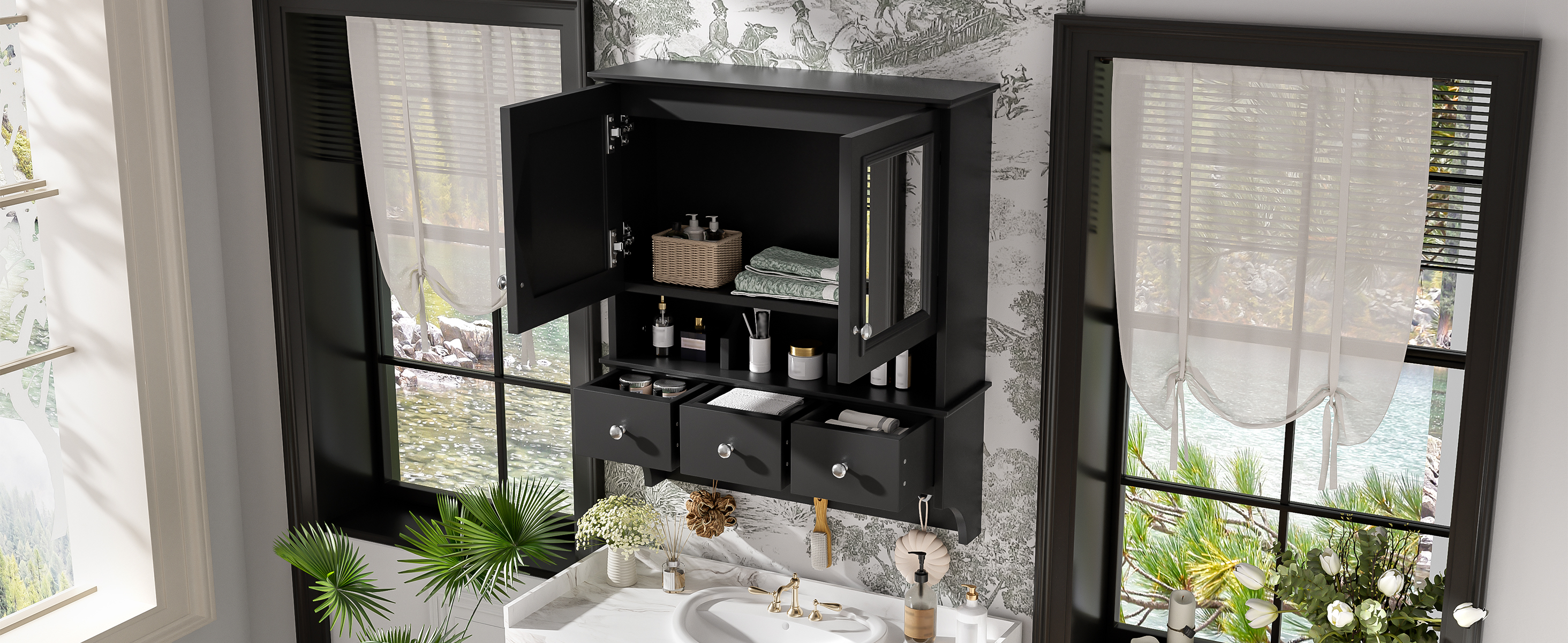 Bathroom Mirror Cabinet 24-inch