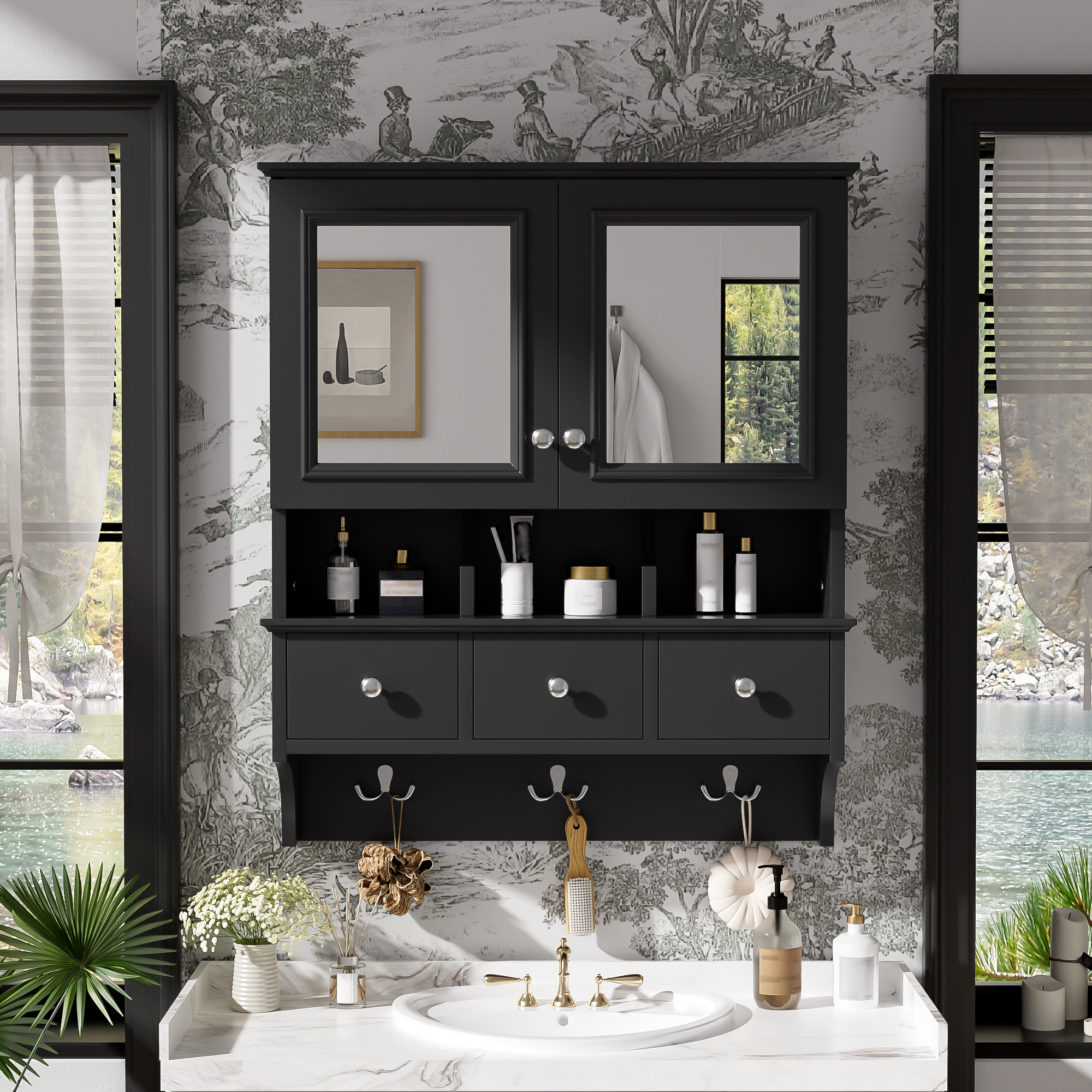 Bathroom Mirror Cabinet 24-inch
