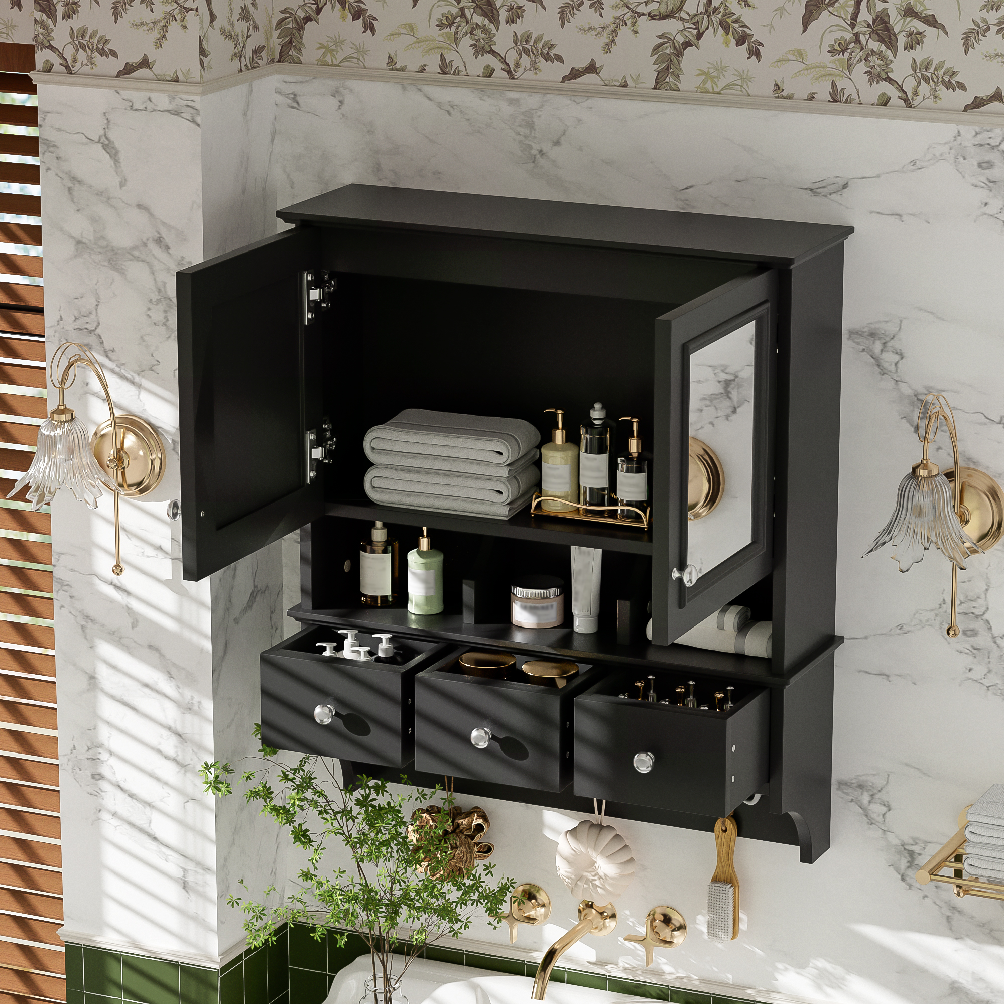 Bathroom Mirror Cabinet 24-inch