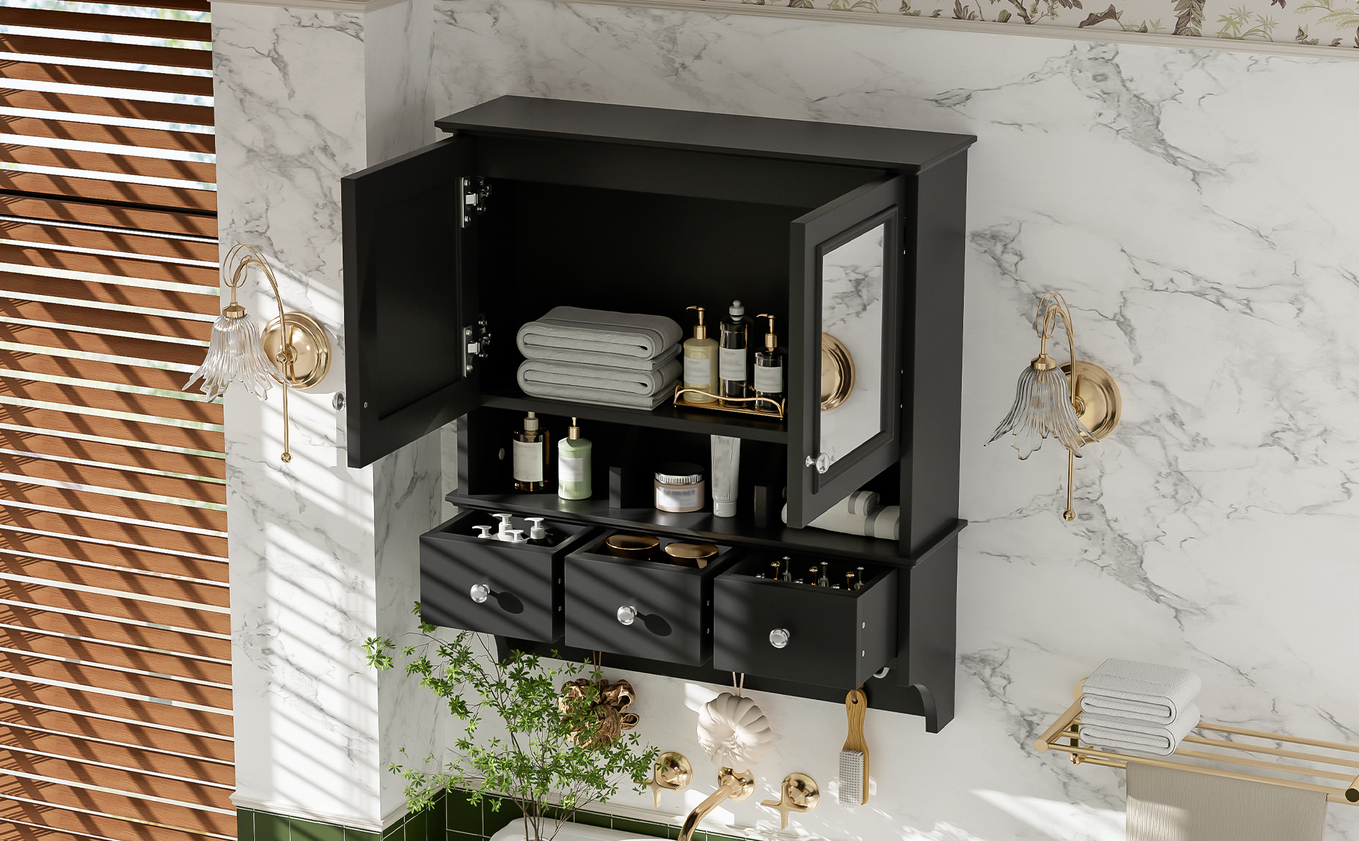 Bathroom Mirror Cabinet 24-inch